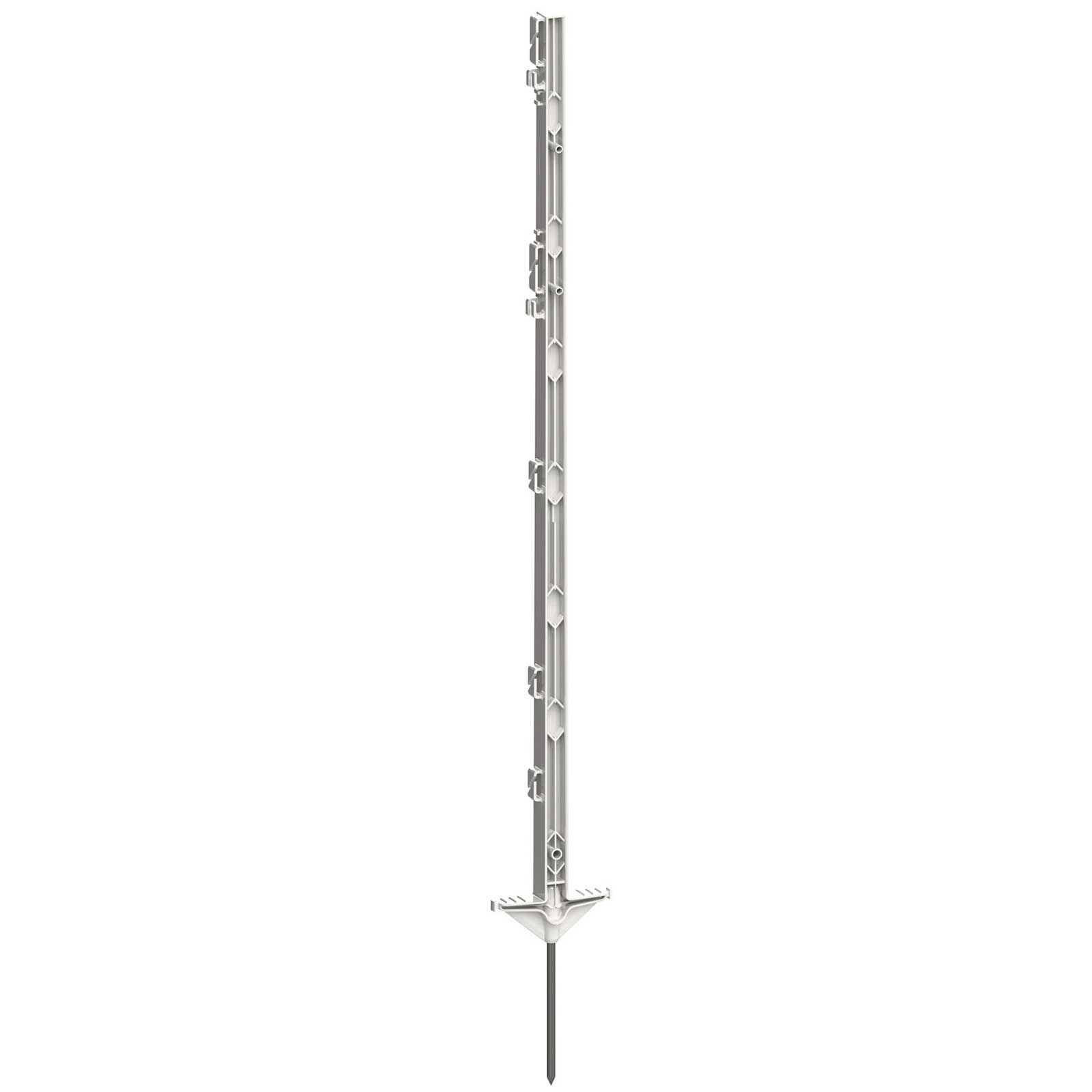 AKO Stâlp plastic gard electric Expert 105 cm, treaptă dublă, alb, 5 buc