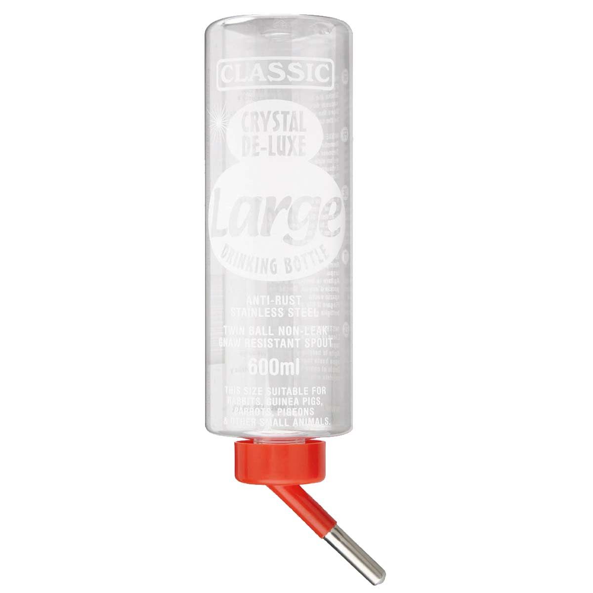 Kerbl Nager Trinkflasche CLASSIC DE LUXE mit Doppelkugeltechnik, 1100 ml