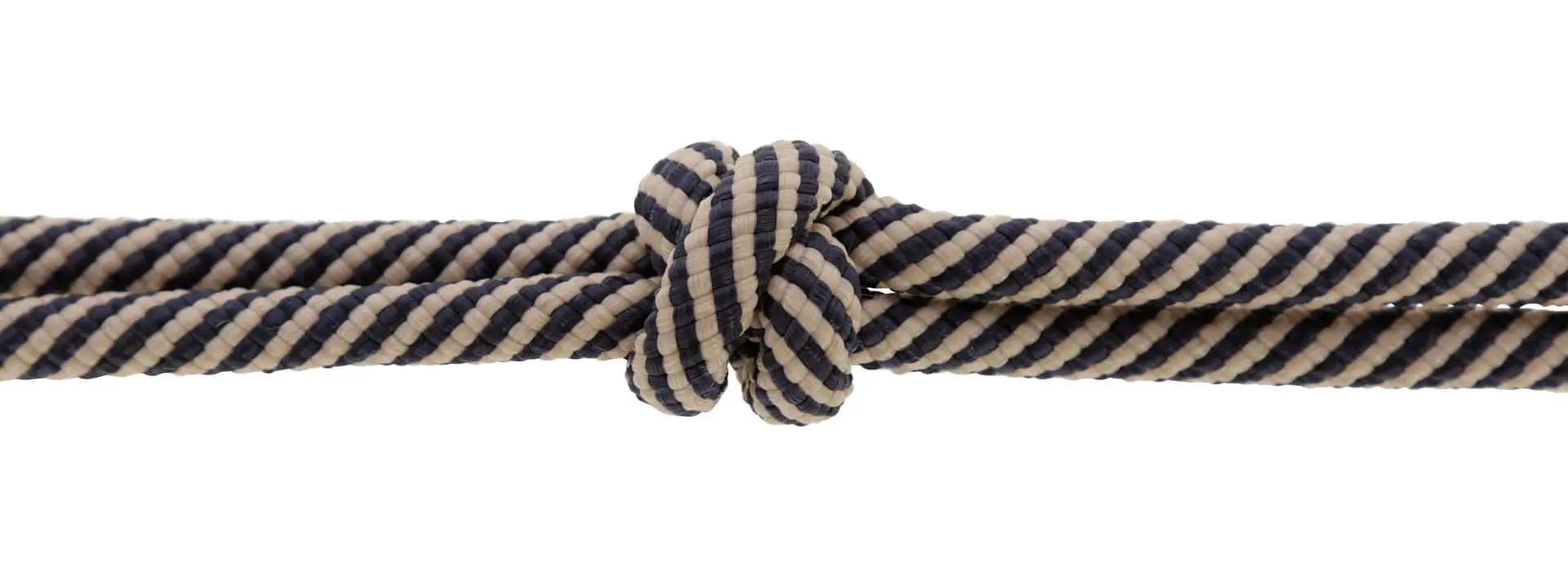 Licol à noeud poney marine/beige