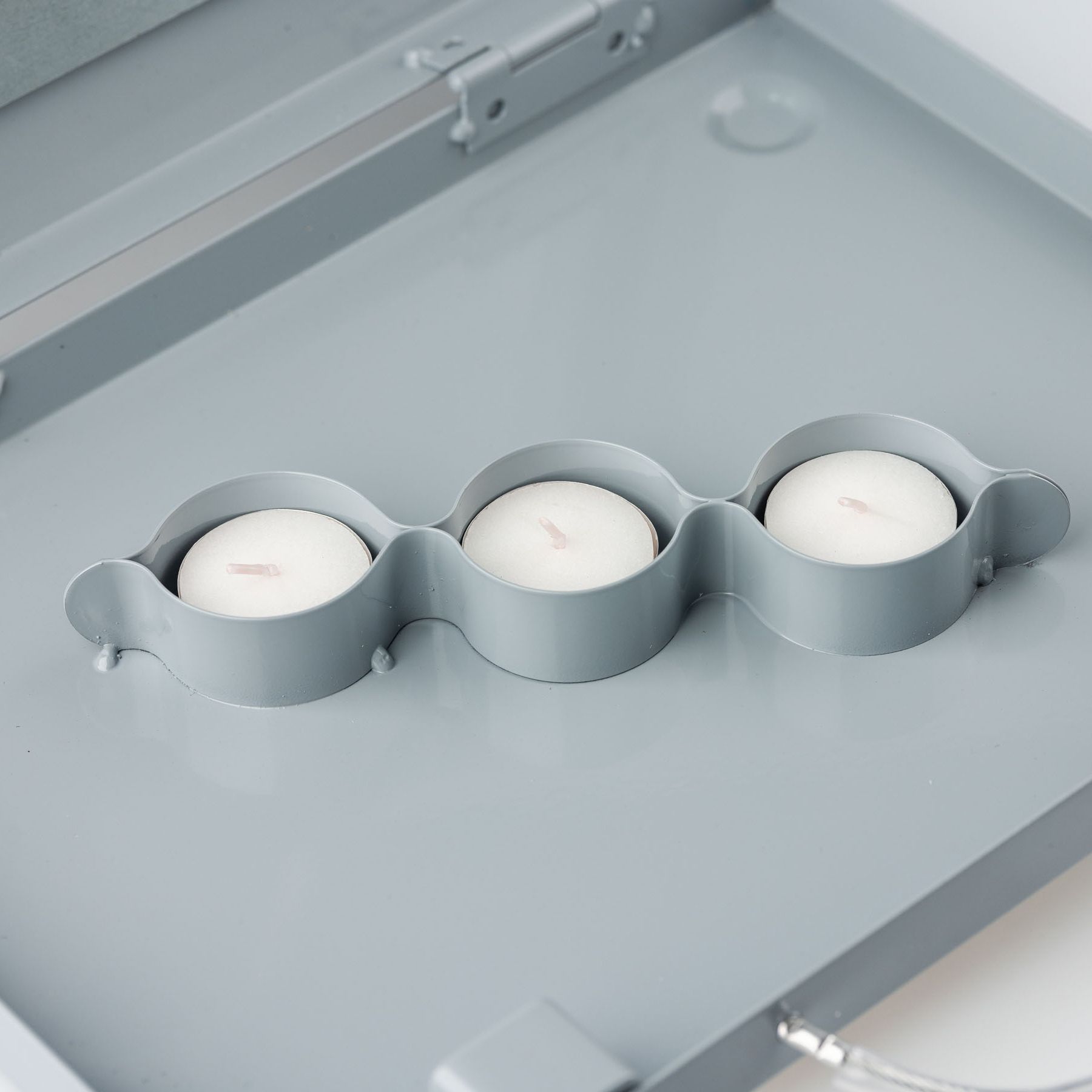 Eurohunt Teelichthizer Silver, top view