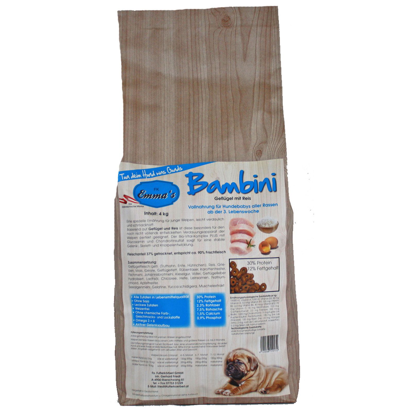 Emmas Aliments pour chiens Bambini pour chiots 4 kg