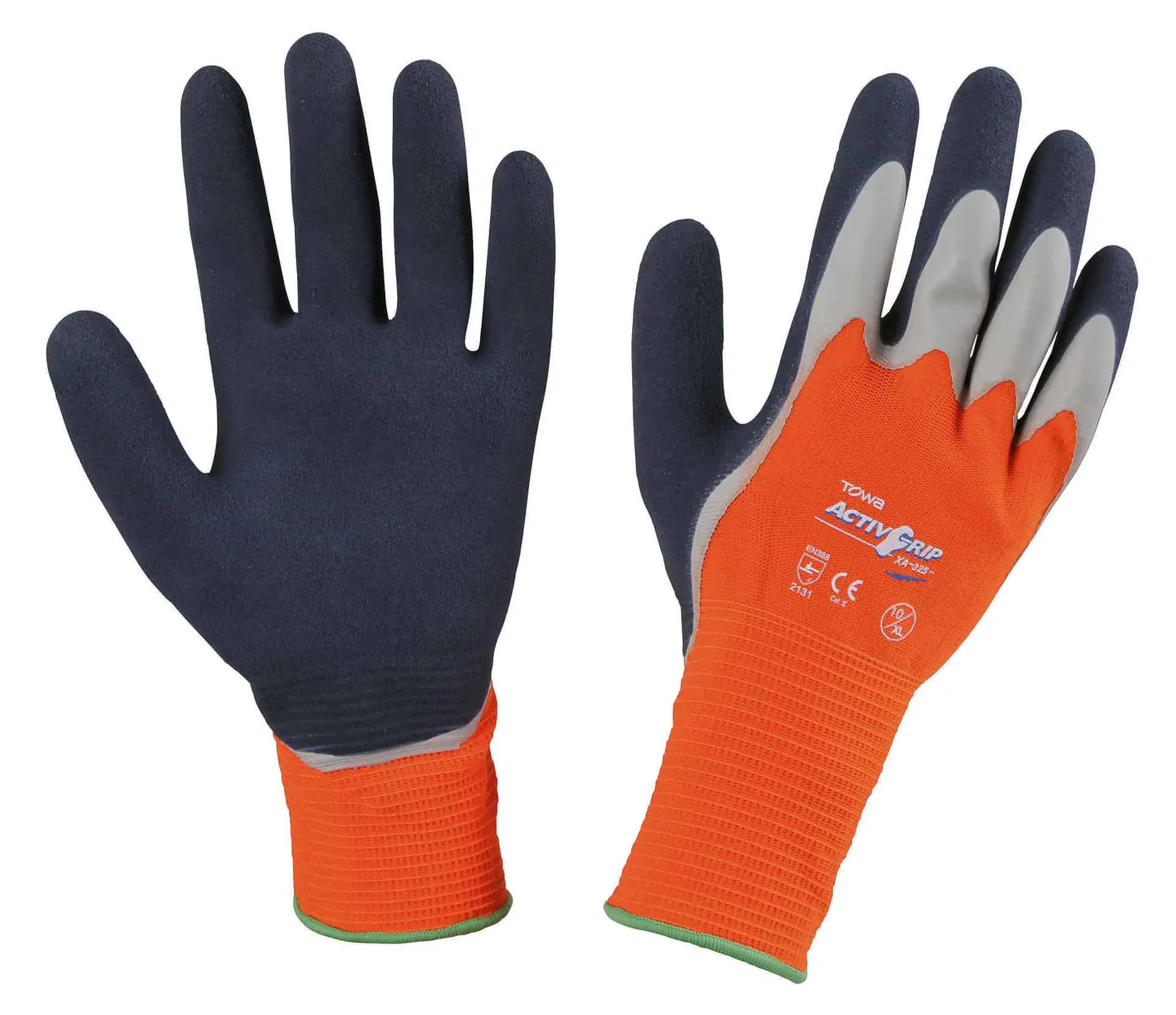 Kerbl ActivGrip XA325 arbetshandske, dubbeldoppad latex, MicroFinish
