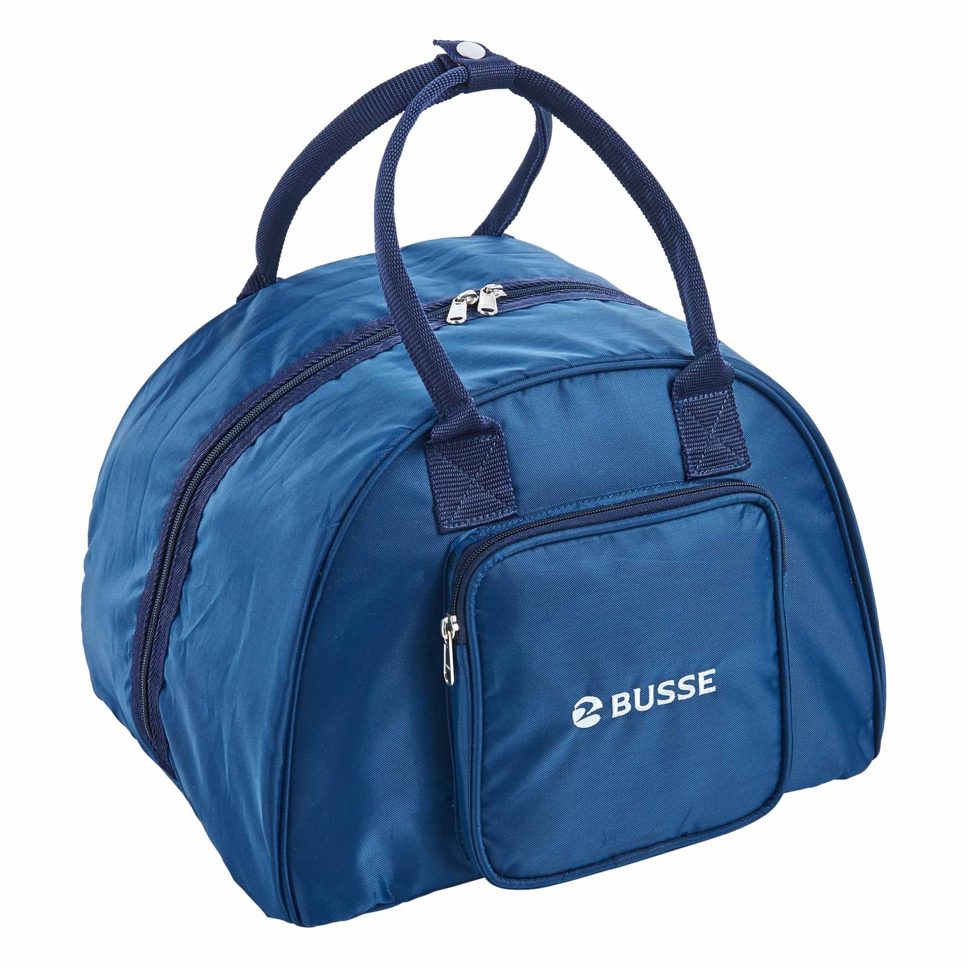 Sacoche pour casque d'équitation BUSSE RIO, rangement robuste, bleu marine
