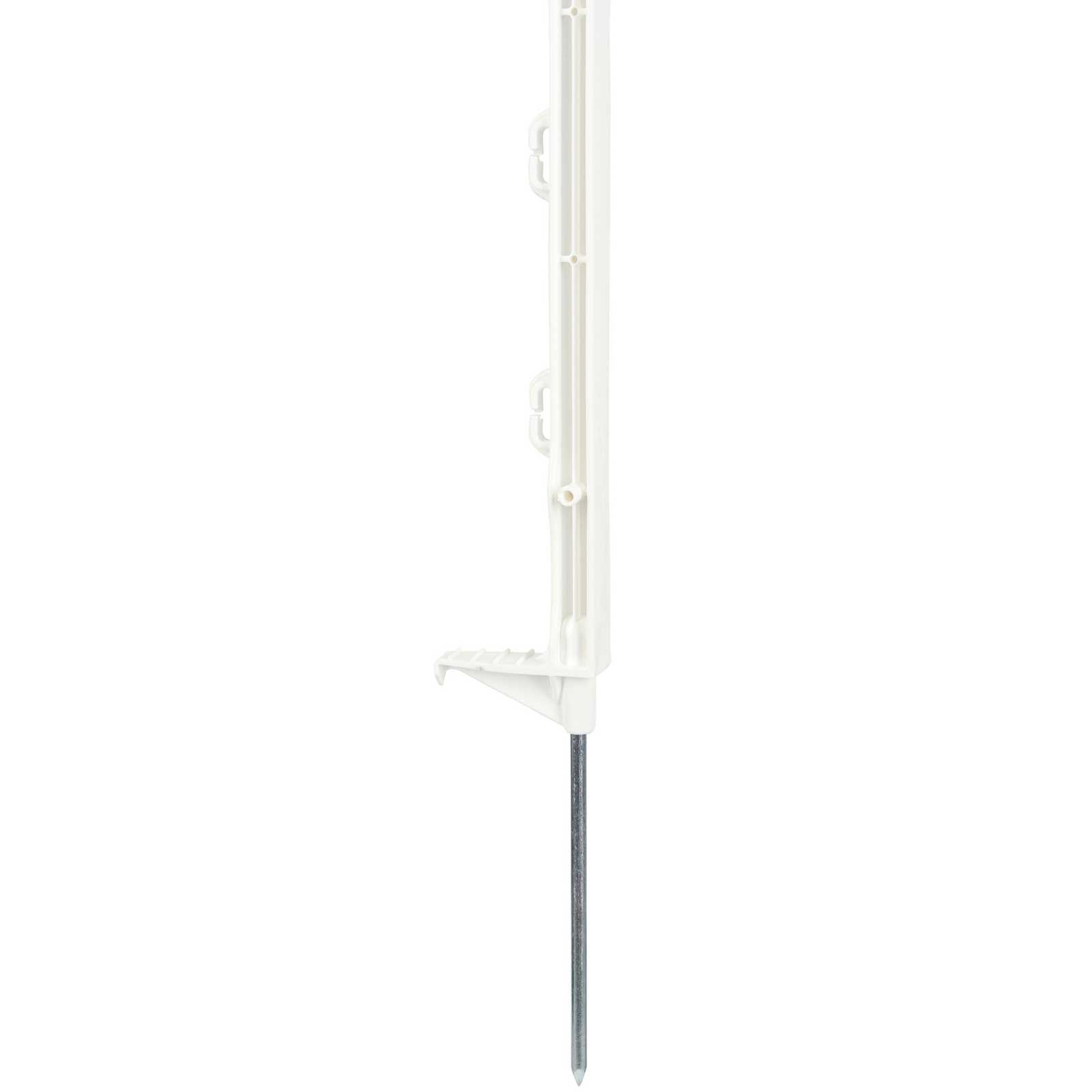 AKO Piquet en plastique Eco 70 cm, marche-pied unique (pack de 5), blanc