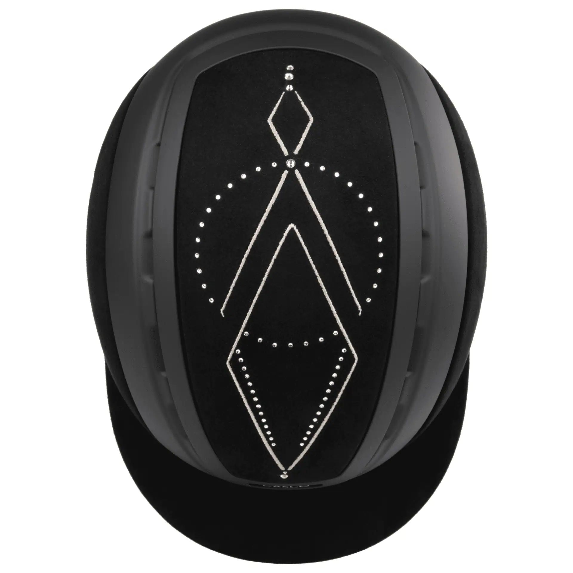 Casque d'équitation Casco Elite Iconic, protection élégante avec Swarovski, vue de dessus