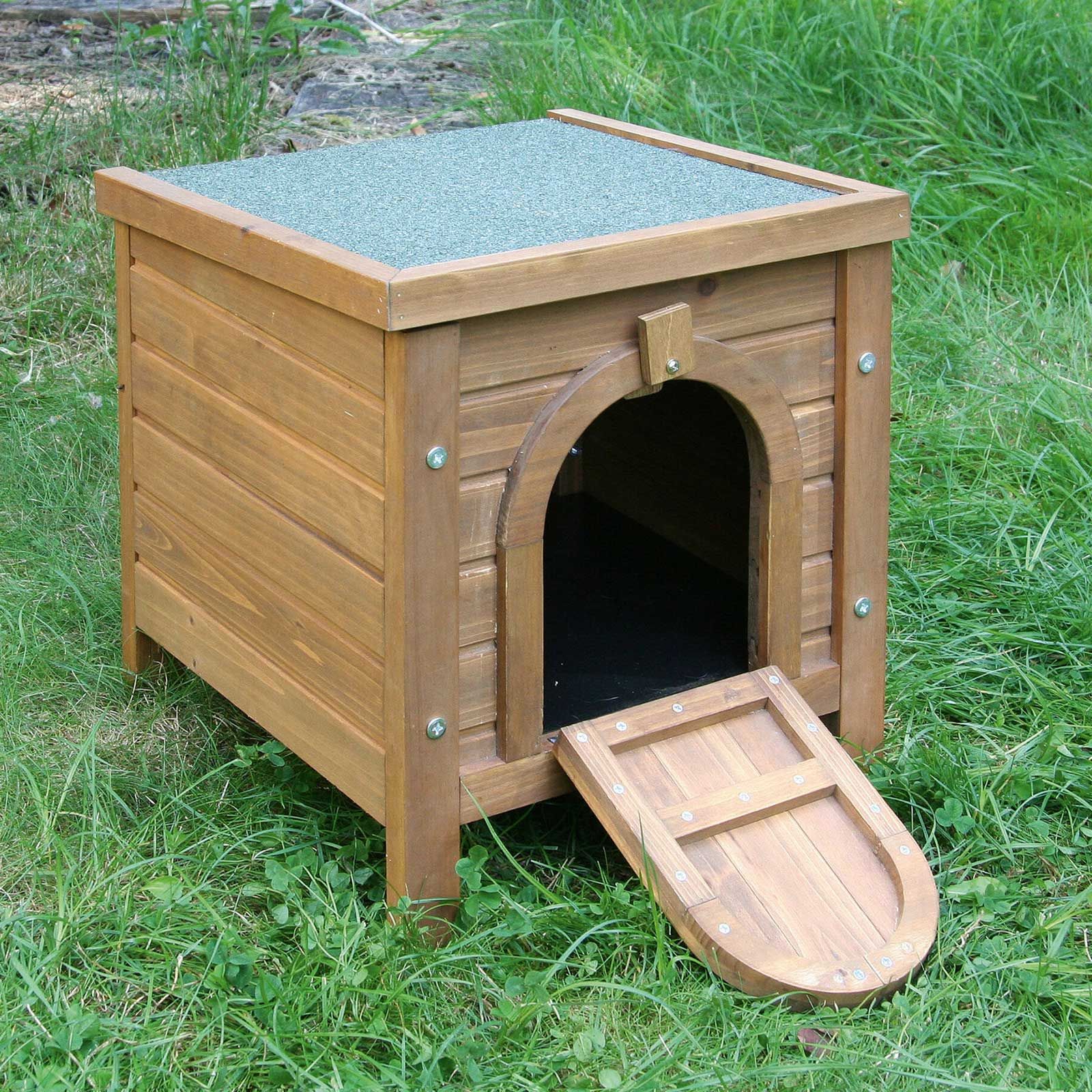 Kerbl Kleintierhaus Outdoor wetterfest, 36 x 36 x 40 cm, im Einsatz