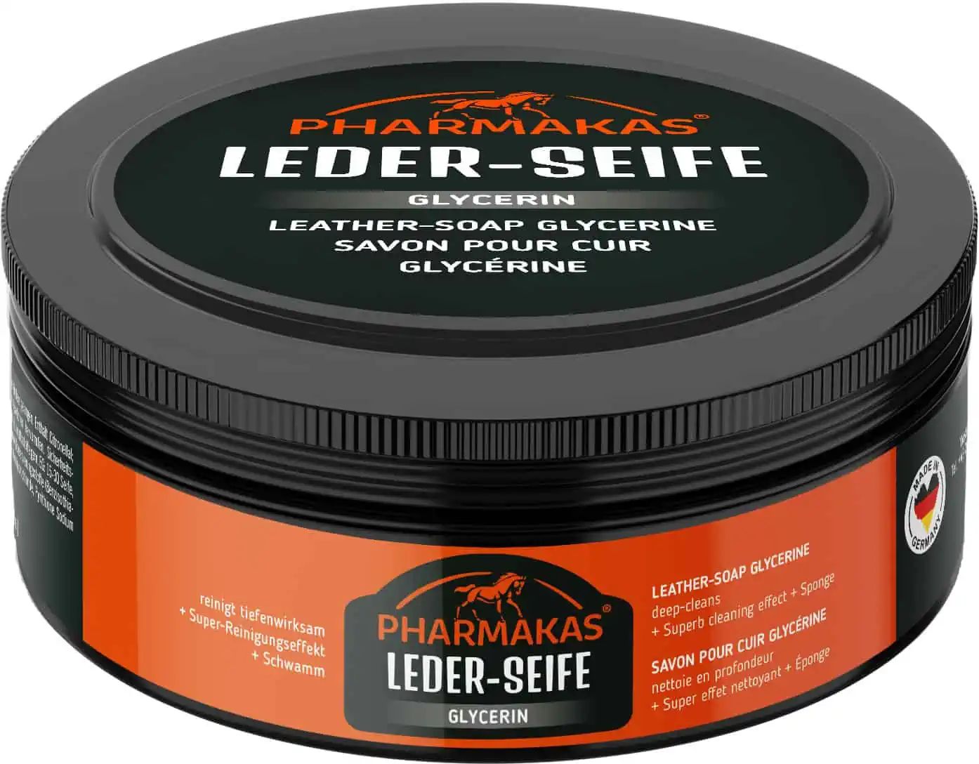 Savon pour cuir à la glycérine Pharmakas, savon de selle 200 ml