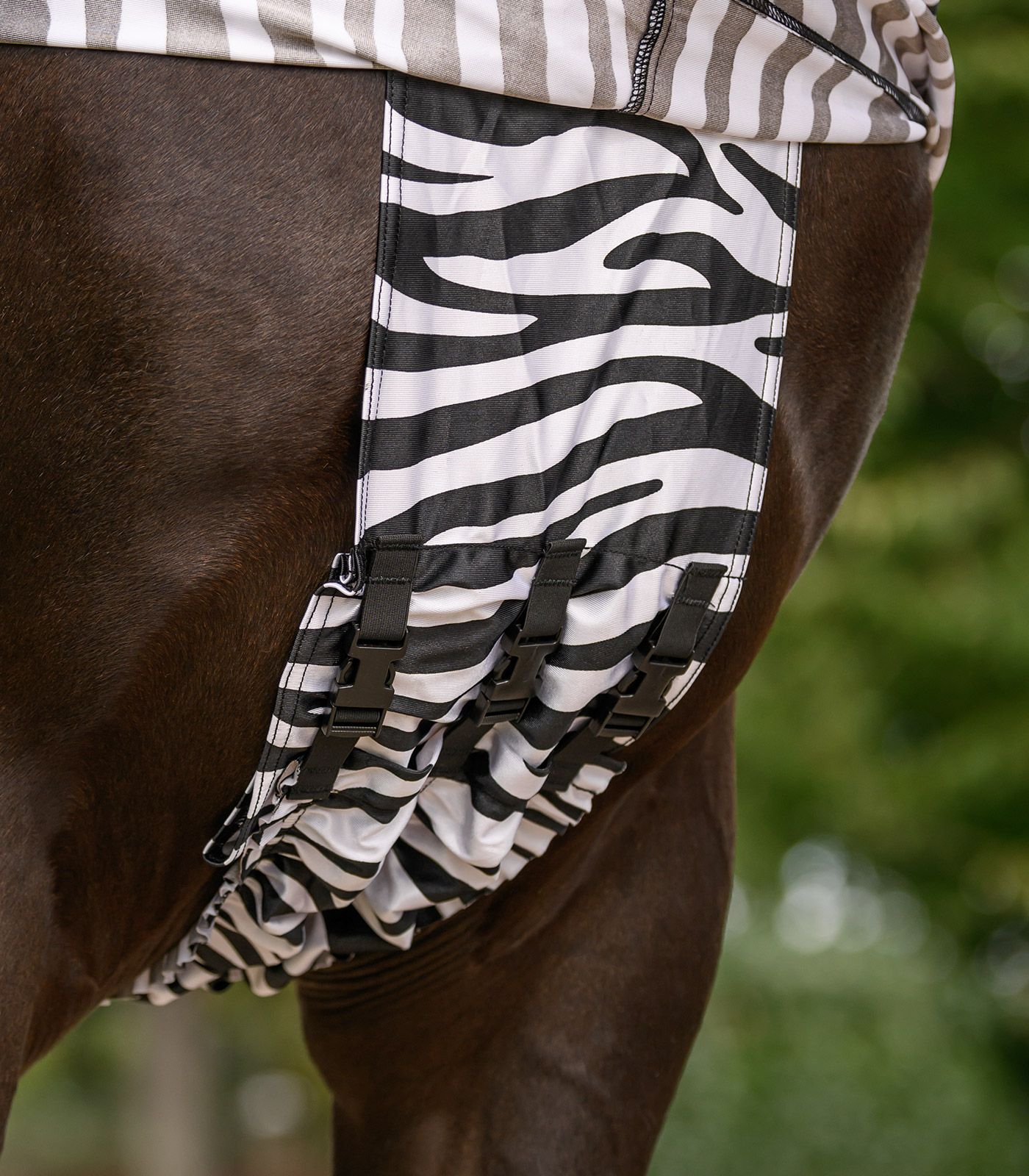 Waldhausen Ekzemerdecke Zebra Premium, atmungsaktiv & insektenabweisend, Detailansicht, Verschluss