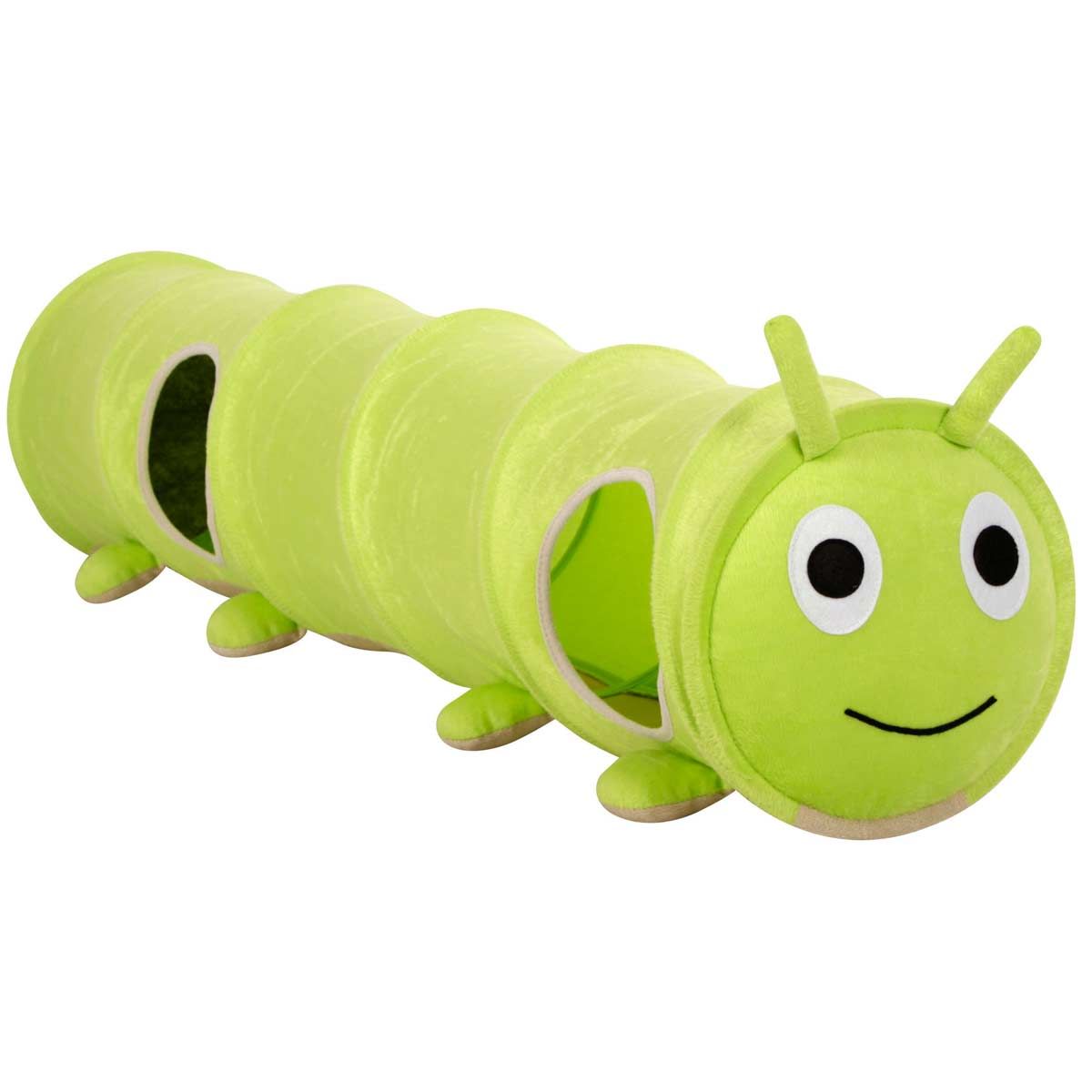 Kerbl Tunnel pour Chat Chenille, Tunnel de Jeu en Peluche, 2 Entrées, 170 cm
