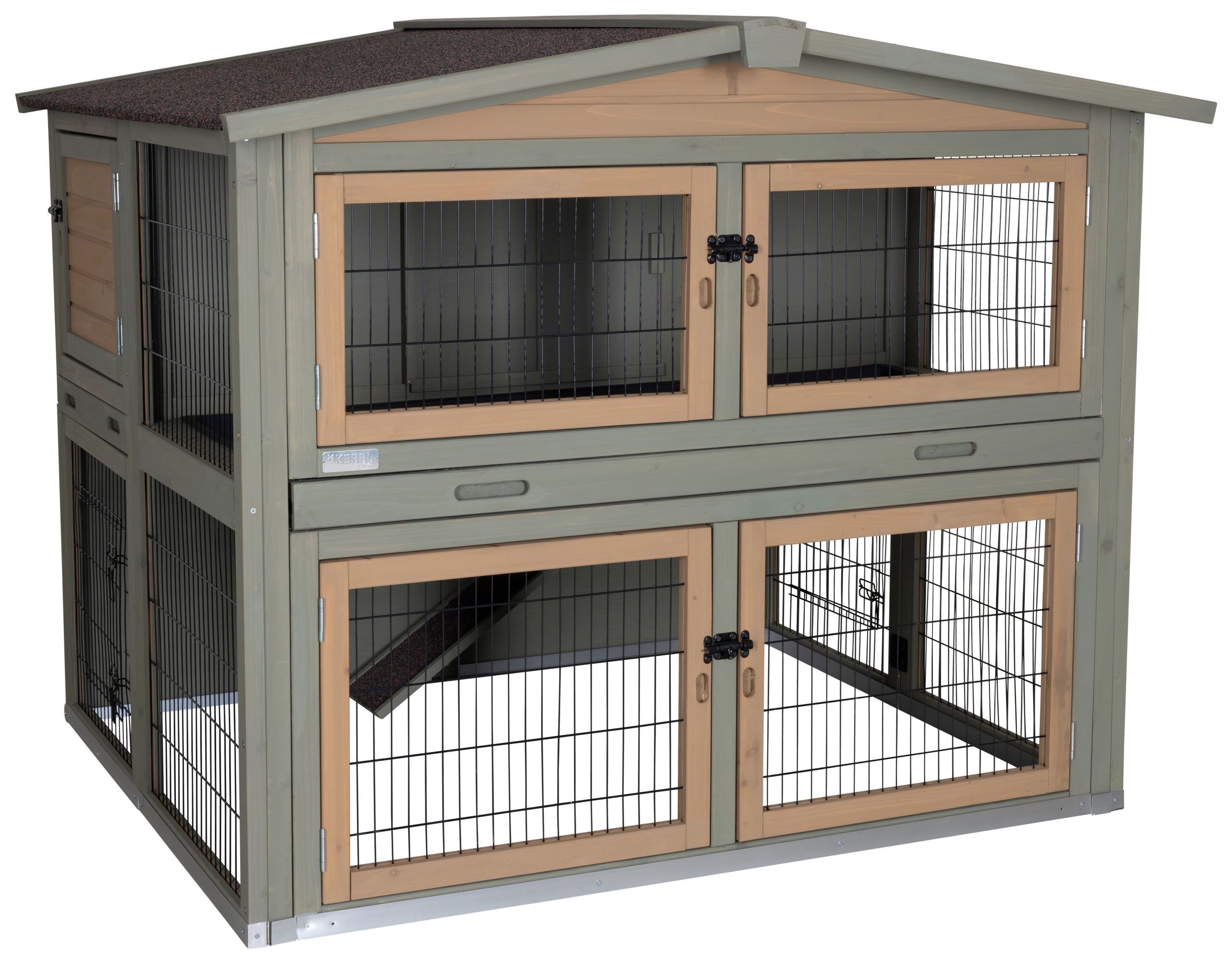  Kaninchenstall, Hundezwinger, Holz, Drähennetz, zweistöckig, haustierhütten, hundehandel, mehrstöckig, holz, drahtgeflecht