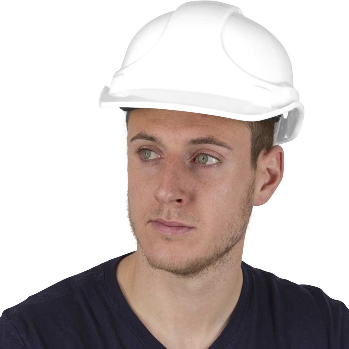 Casque de sécurité Kerbl à suspension 6 points, certifié EN397, blanc