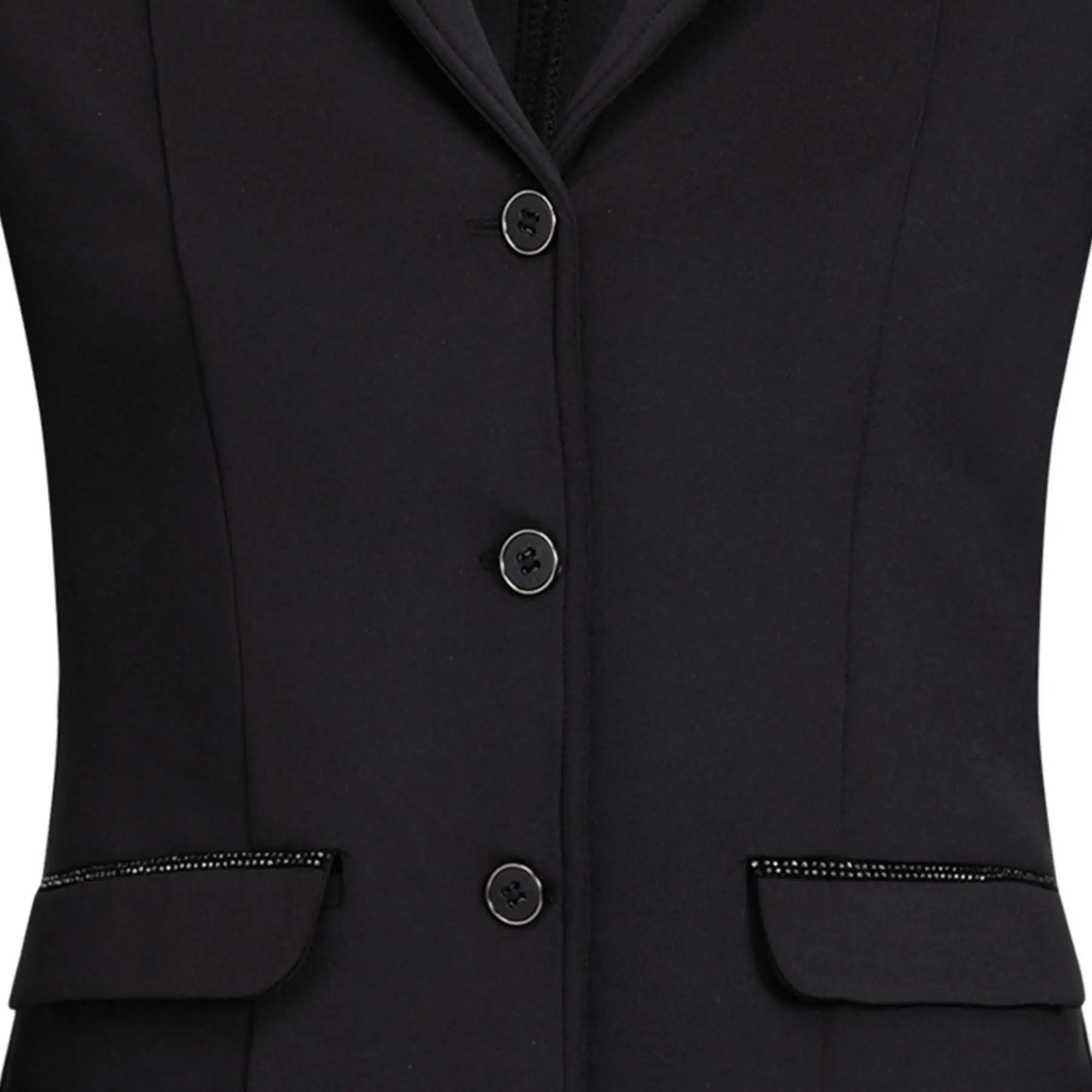 ELT Turnierjacket Lina Teens, Kinder-Reitjacke elastisch, schwarz 140/146