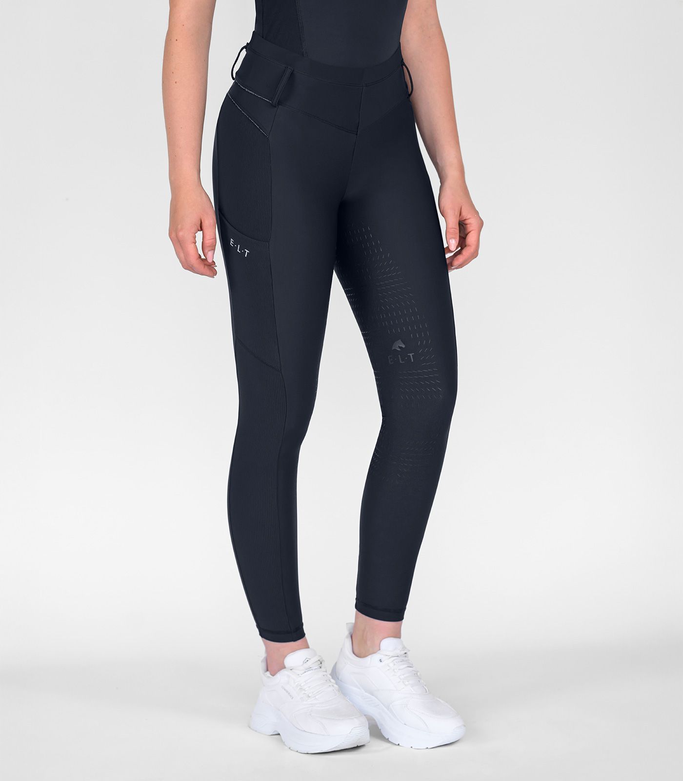ELT Reitleggings Susann Damen, Hochbund mit Vollbesatz, tiefblau