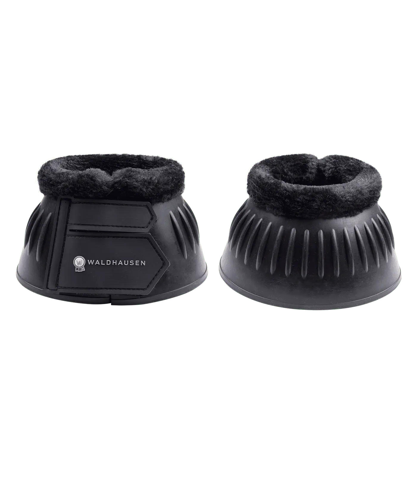 Waldhausen Hufglocken Gummi mit Synthetik-Fell, Paar, schwarz, L