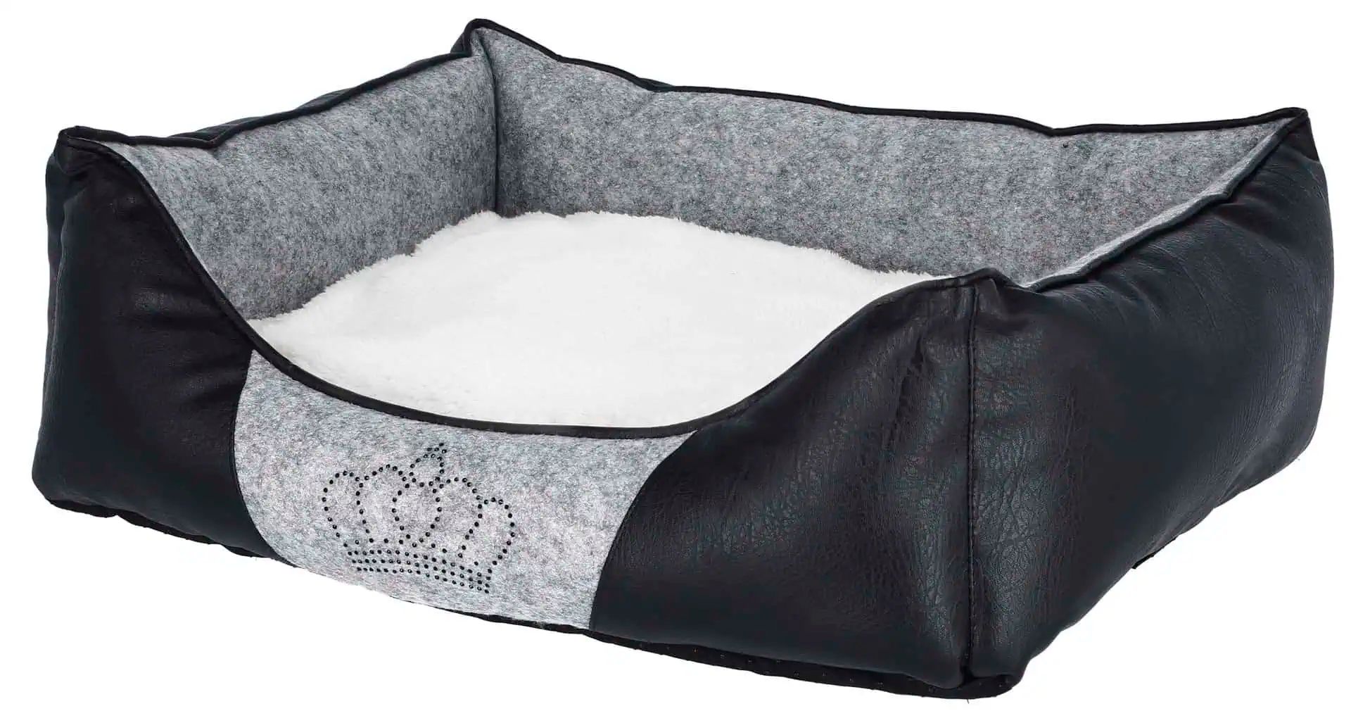 Kerbl Snugly Bed Chiara for Dogs & Cats, Rhinestone Crown
