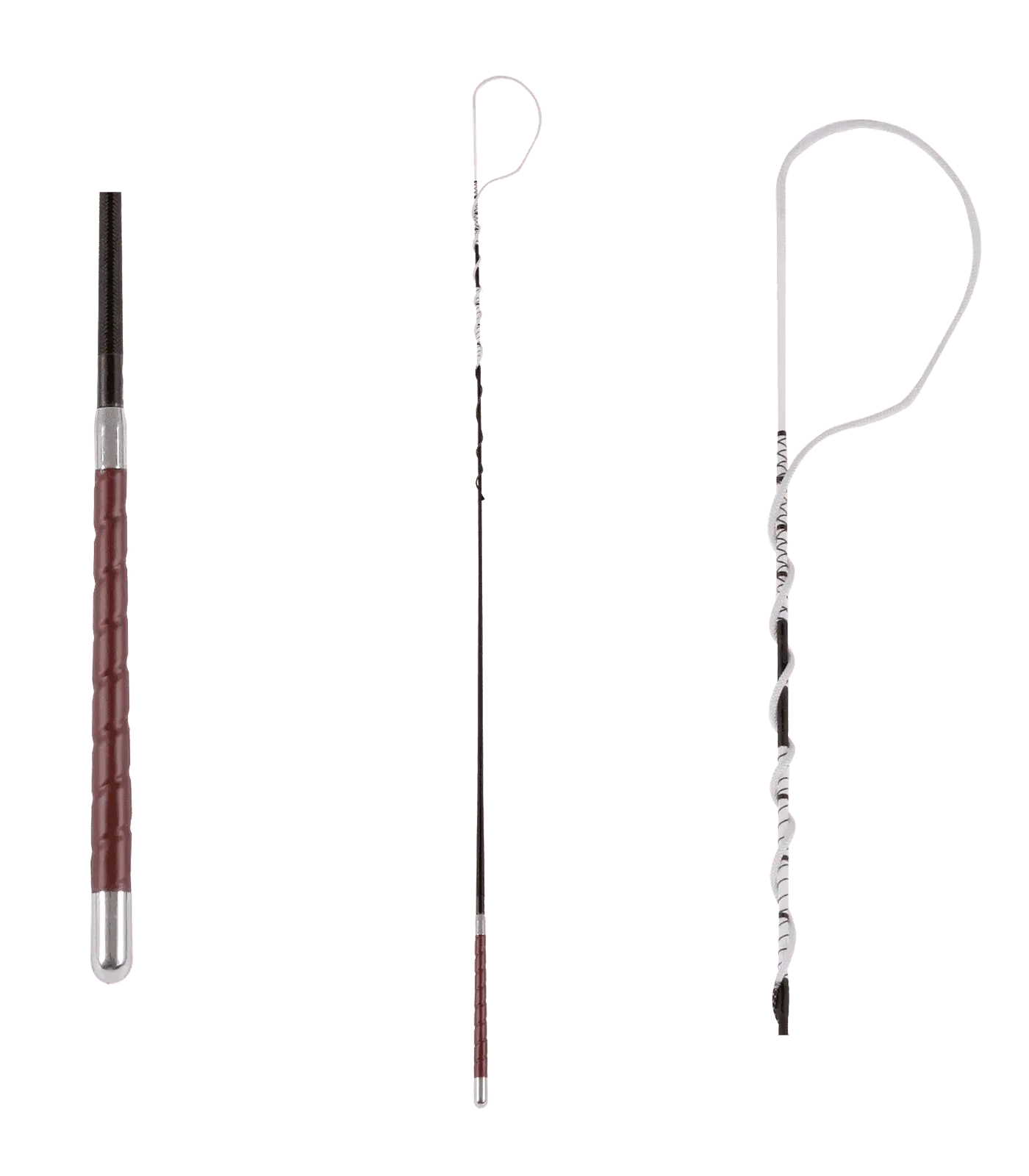 Fouet d’attelage avec manche en cuir