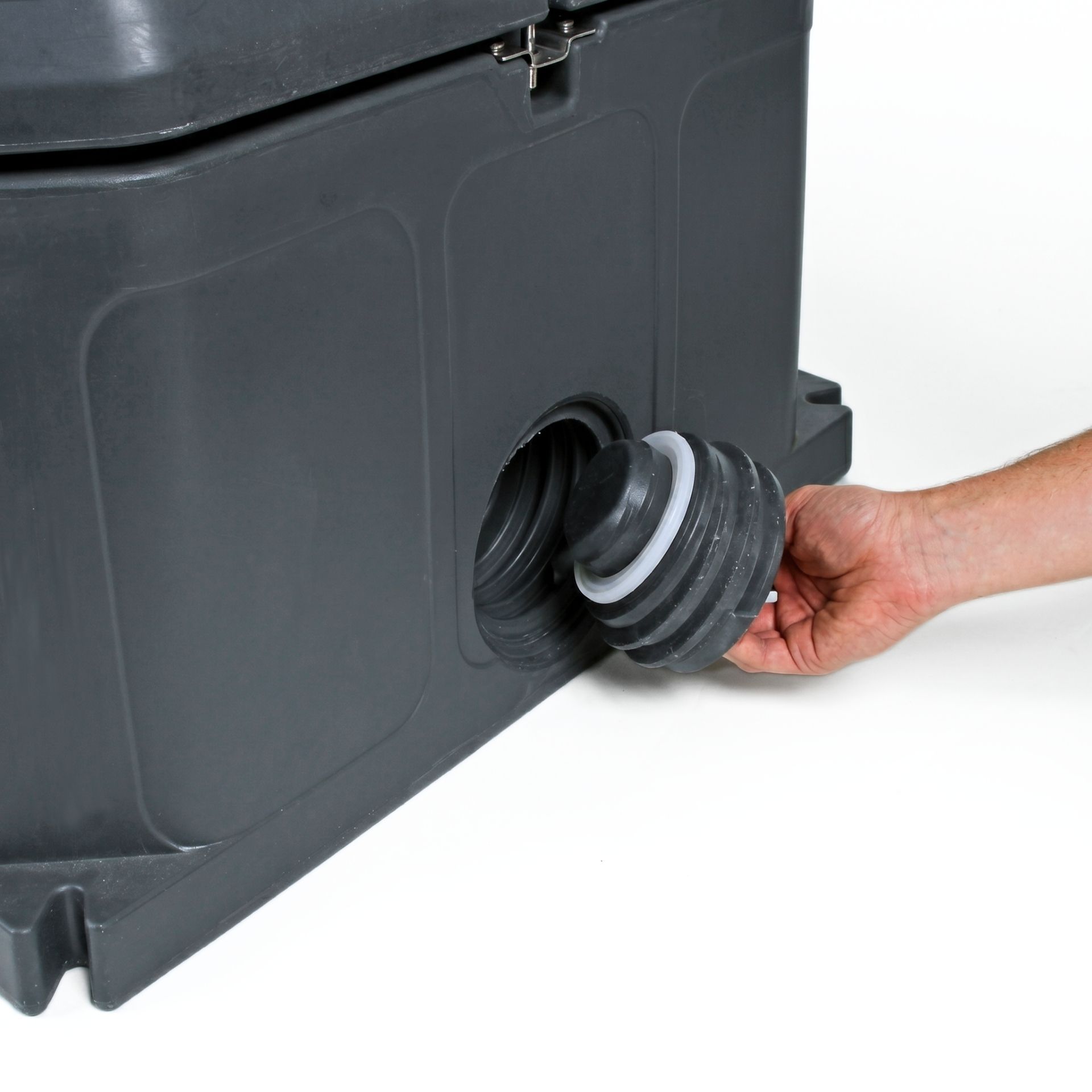 storage box, assembly-free, hose connector, gray plastic, large capacity