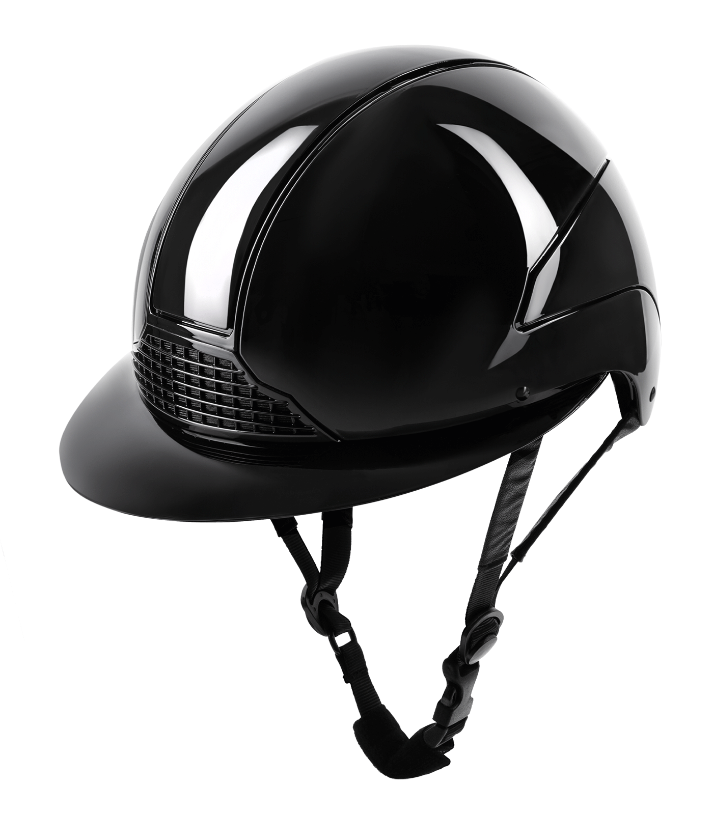 SWING Casque d'équitation H24 Lady Glossy, noir brillant, EN 1384:2023