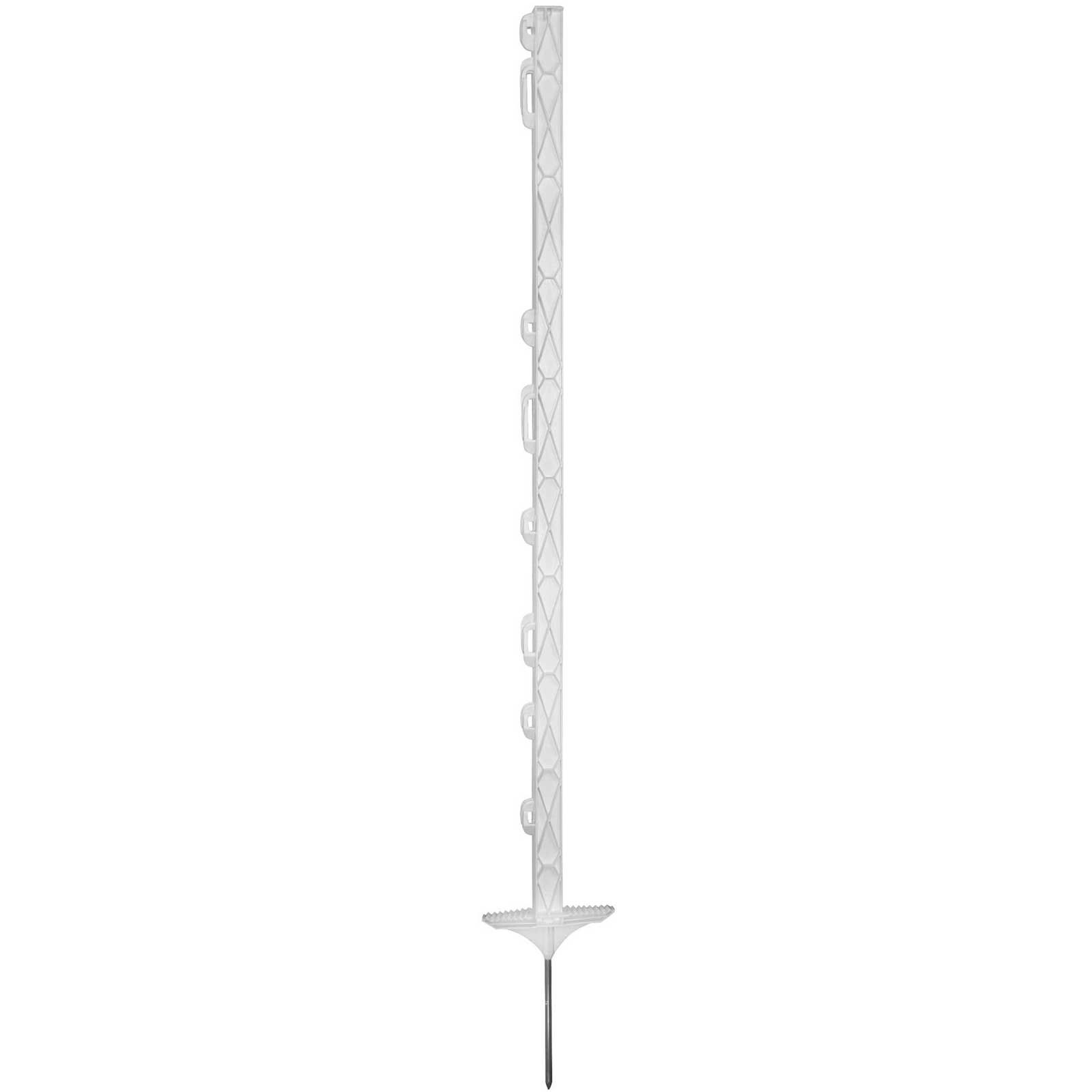 Kunststoffpfahl Titan 110 cm, Doppeltritt, weiß (5er Pack)