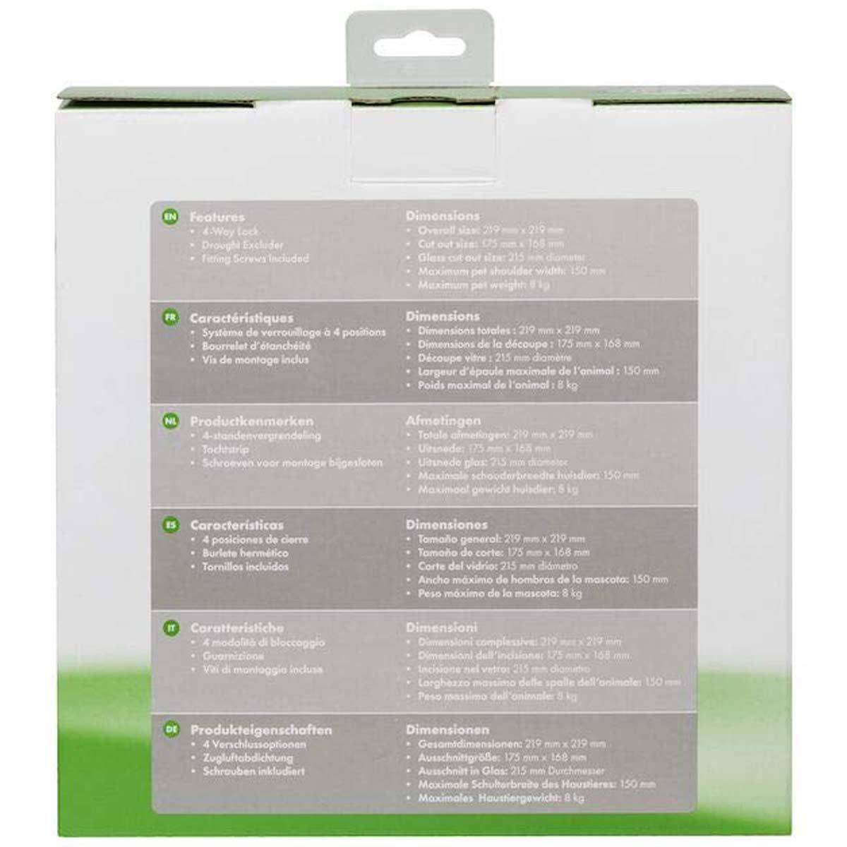 PetSafe Katzenklappe 4-Wege Staywell, weiß, für Katzen bis 8 kg, Verpackung