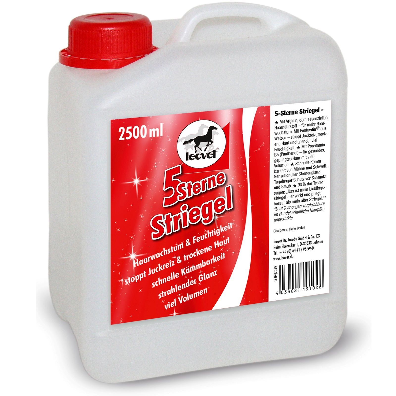 Démêlant pour crin de cheval Leovet 5-Sterne avec Arginine 2.5 L
