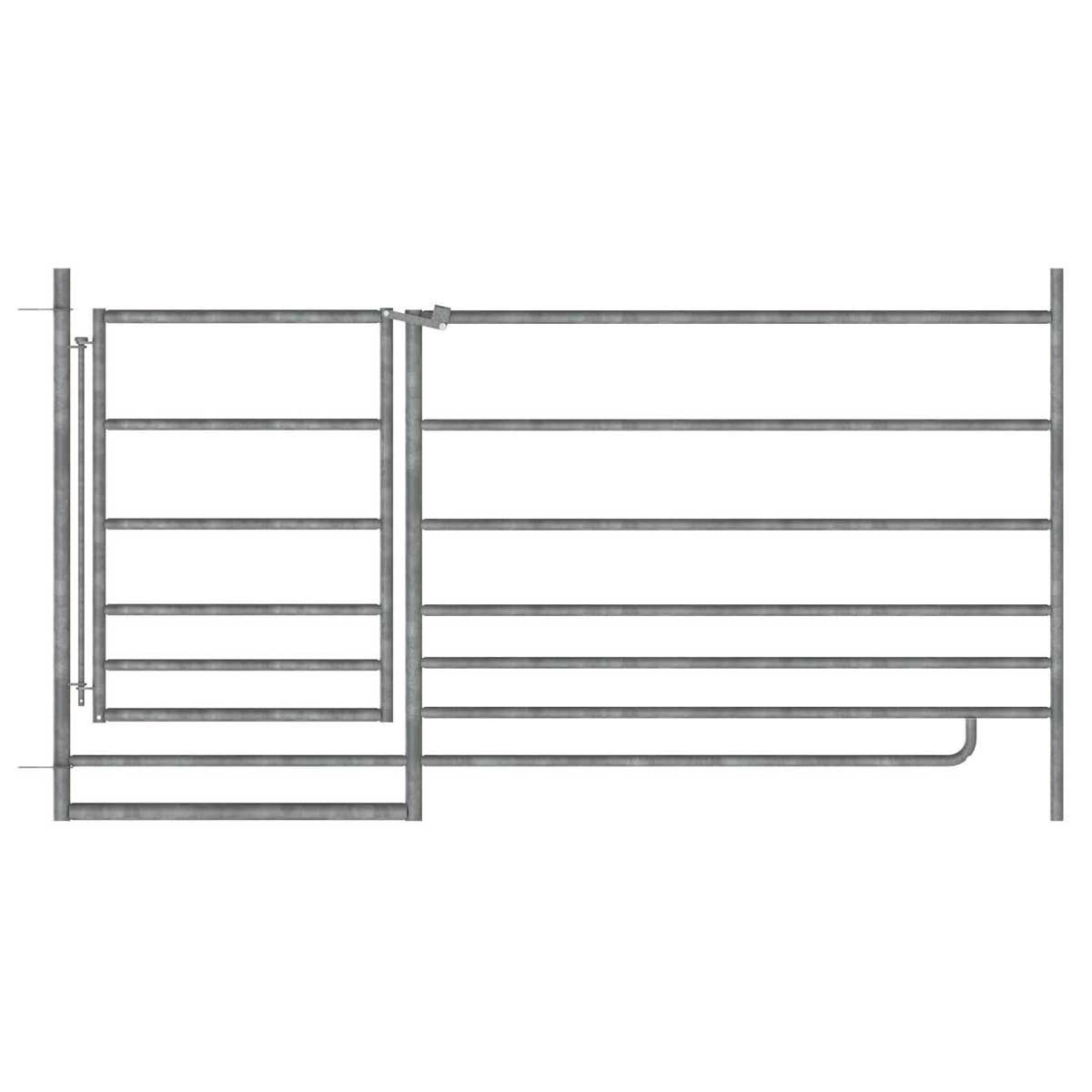 AKO Barrières modulaires pour moutons galvanisées, sans outil, 1,83 x 0,92 m avec porte