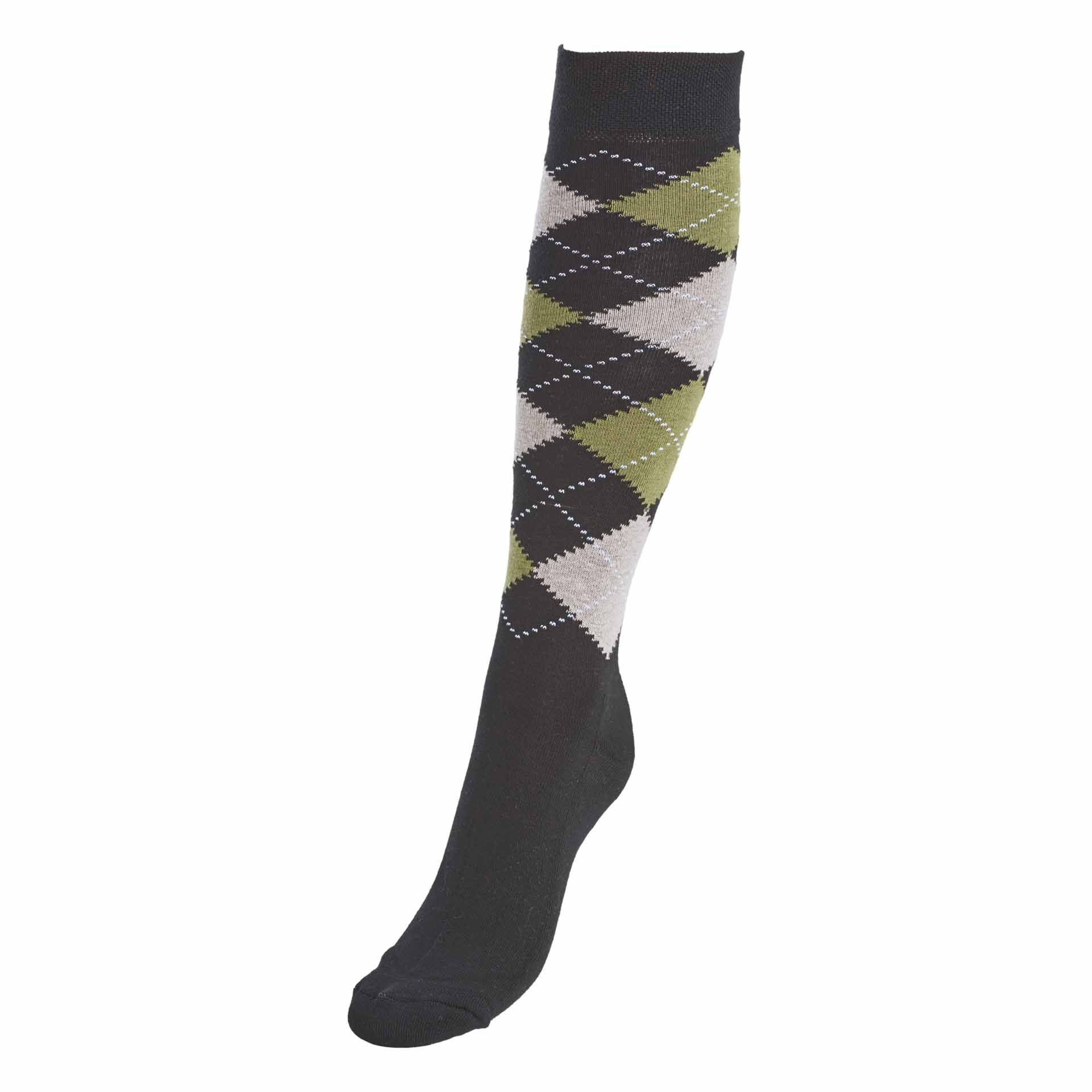 BUSSE Socken COMFORT-KARO III 31-34 black/taupe/white