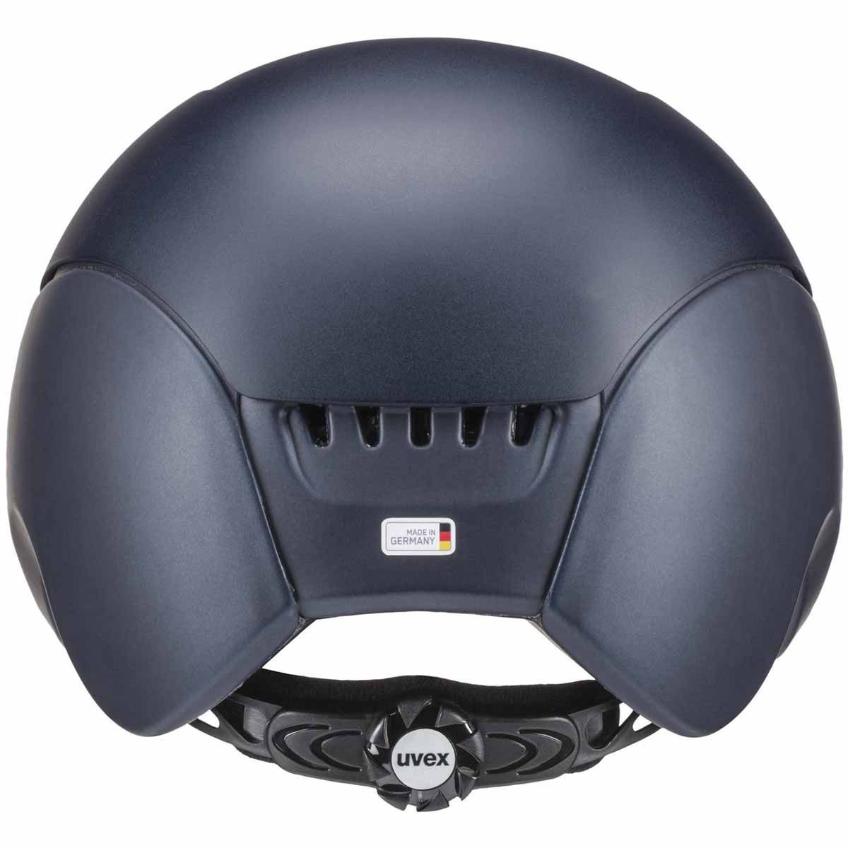 Casco da equitazione hybrid uvex elexxion plus, blu navy opaco, taglia S, vista posteriore