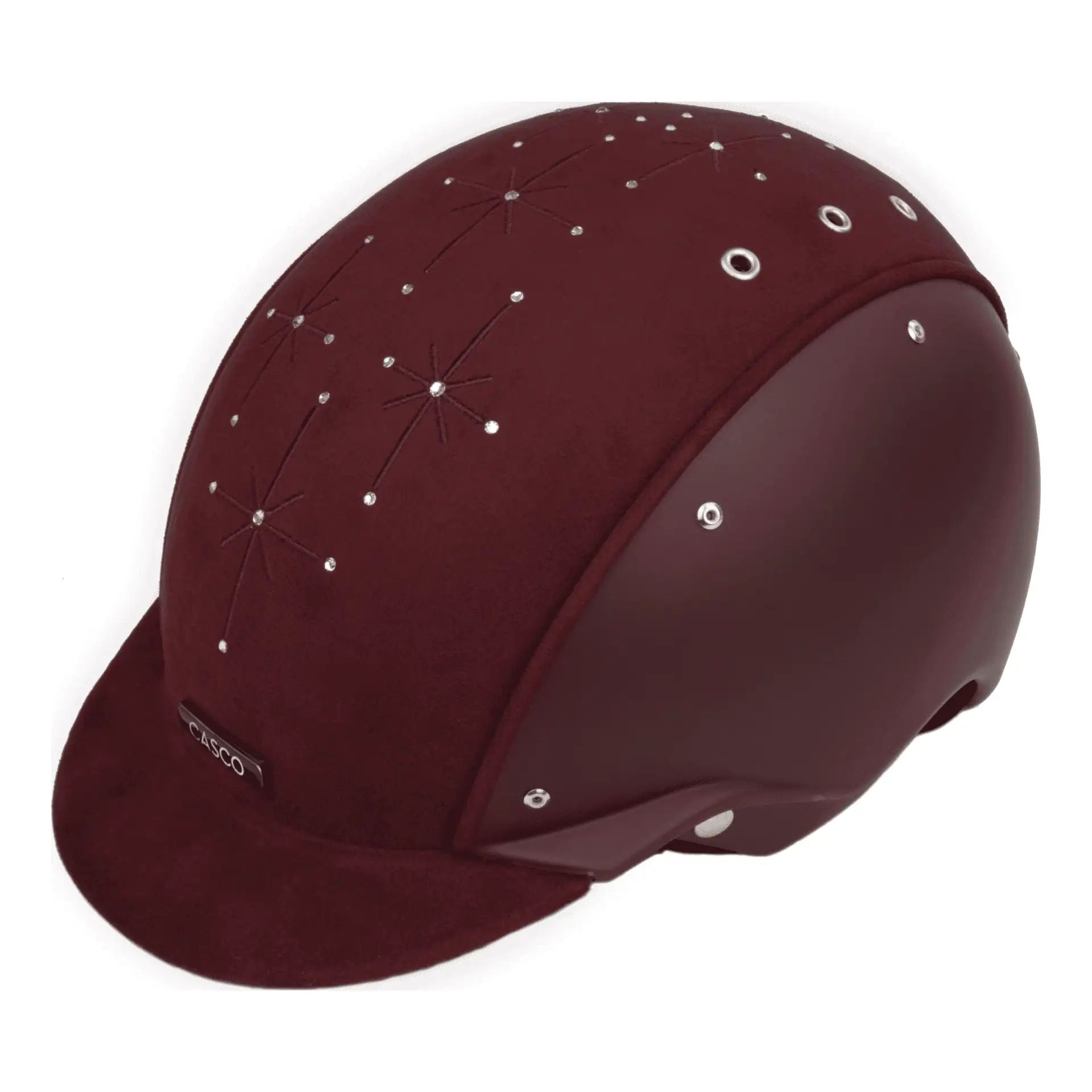 Casco APART Iconic lovaglósisak, lakk & velúr kivitelben, kristályokkal, részlet
