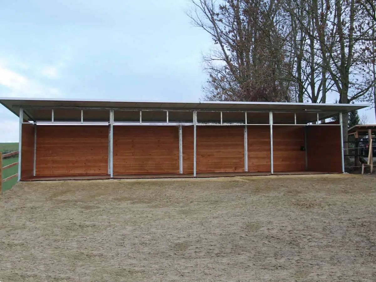 Growi Weidehütte – robuster Unterstand für die Weide, 7 x 3,5 m
