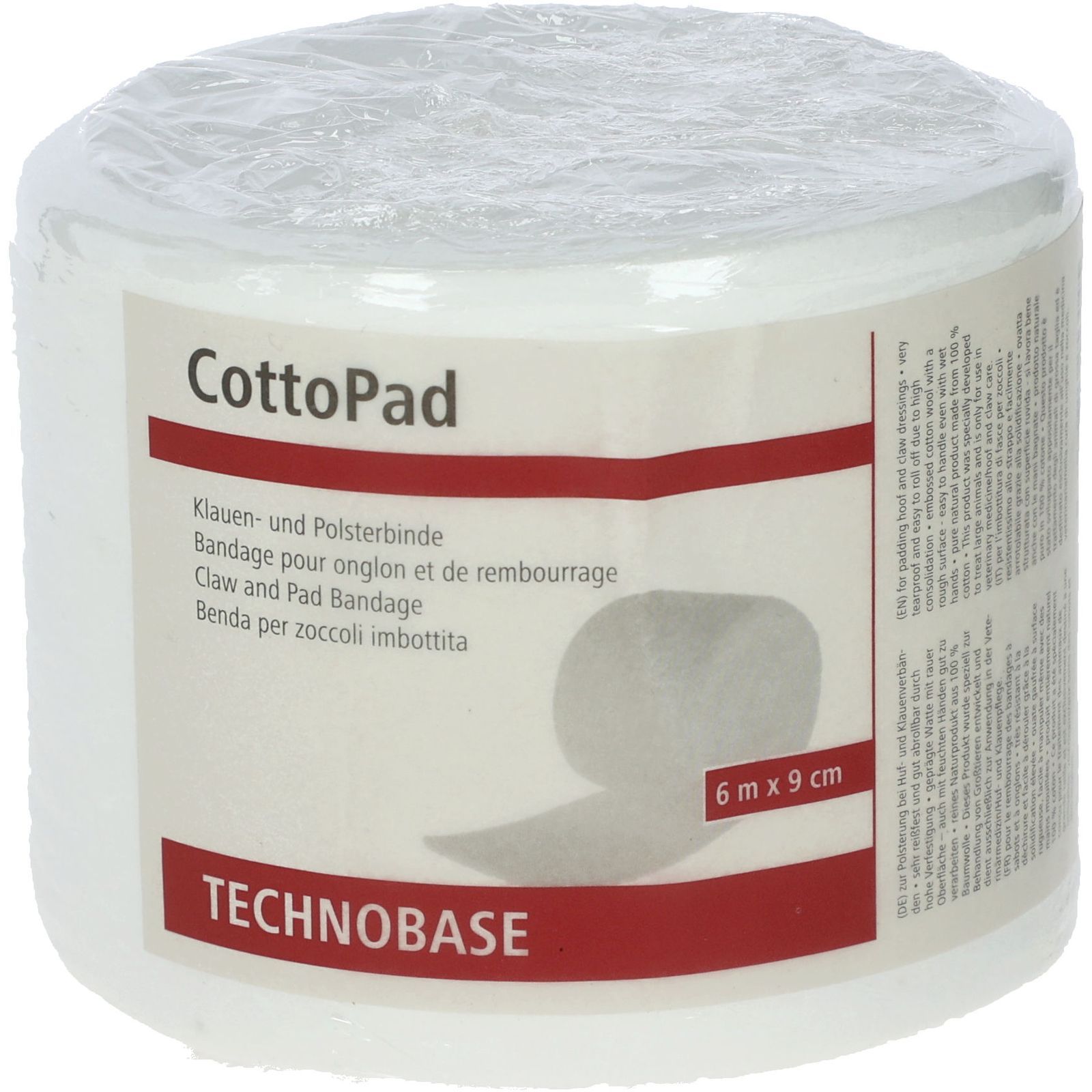 Kerbl CottoPad fașă de vată pentru copite din bumbac, 600 cm x 9 cm