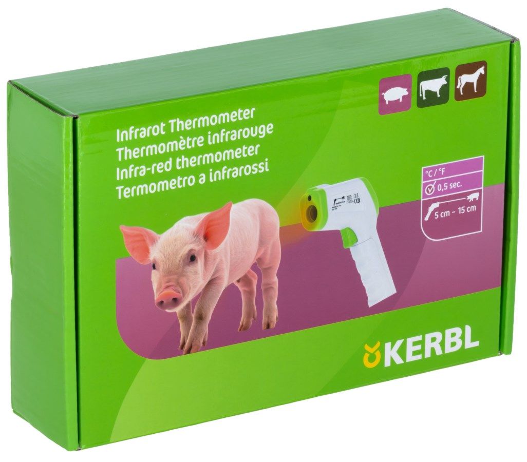 Infrarot-Thermometer, Schwein, Tier, Verpackung, KERBL