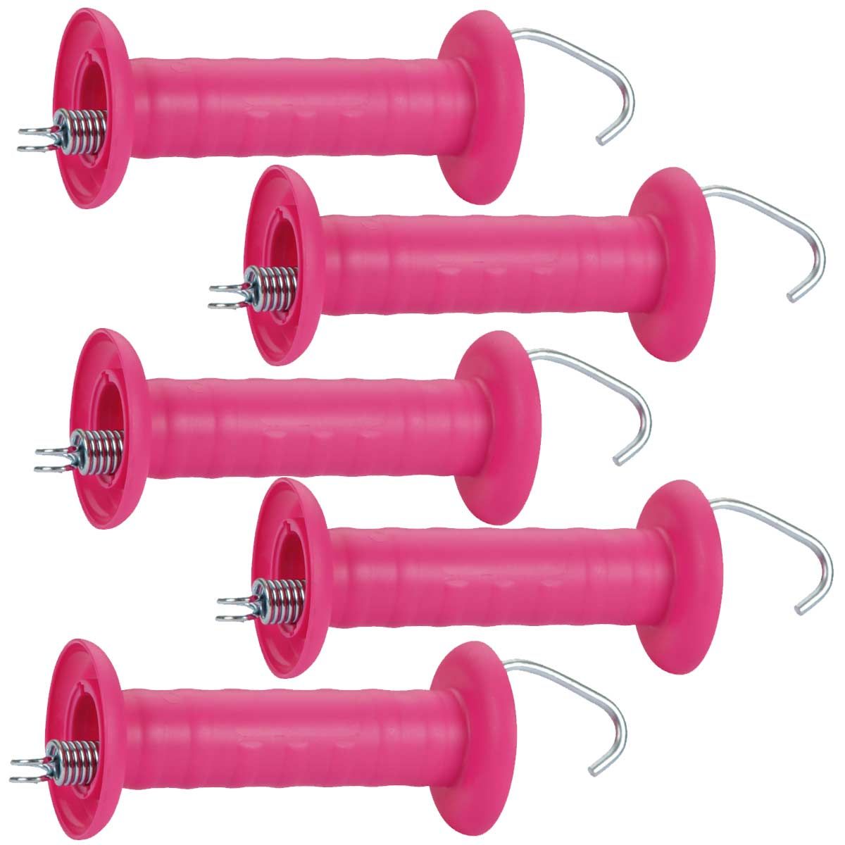 5x Kapufogantyú kampóval és rugóval Pink