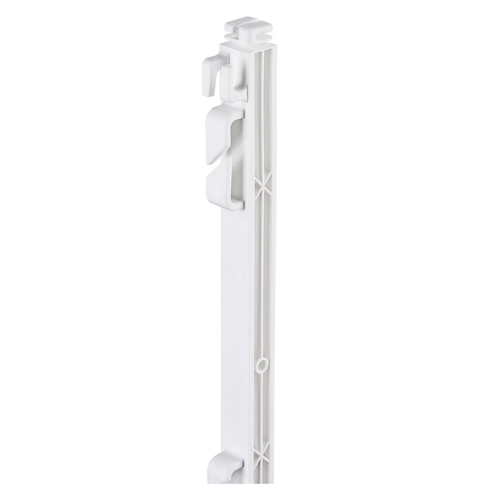 Piquet plastique AKO Premium 107 cm, marche-pied unique, blanc, lot de 5, détail