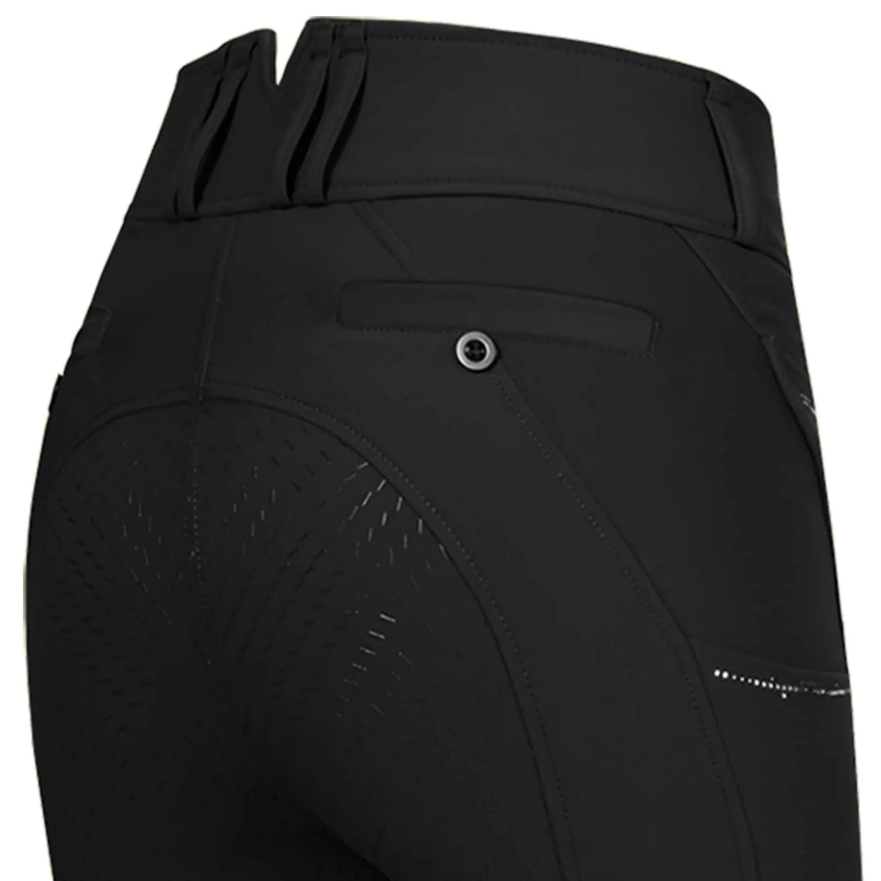 Pantalon d'équitation ELT Mathilda Glam High Waist Fond Silicone, noir D42