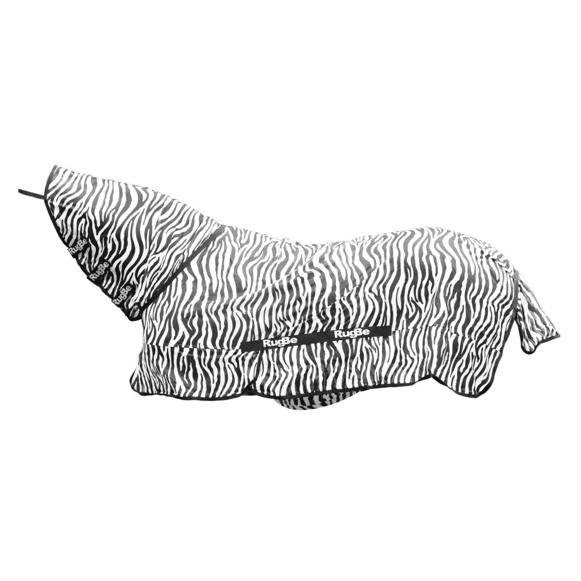 Covalliero Couverture anti-mouches Couverture contre l'eczéma RugBe Zebra avec partie de cou