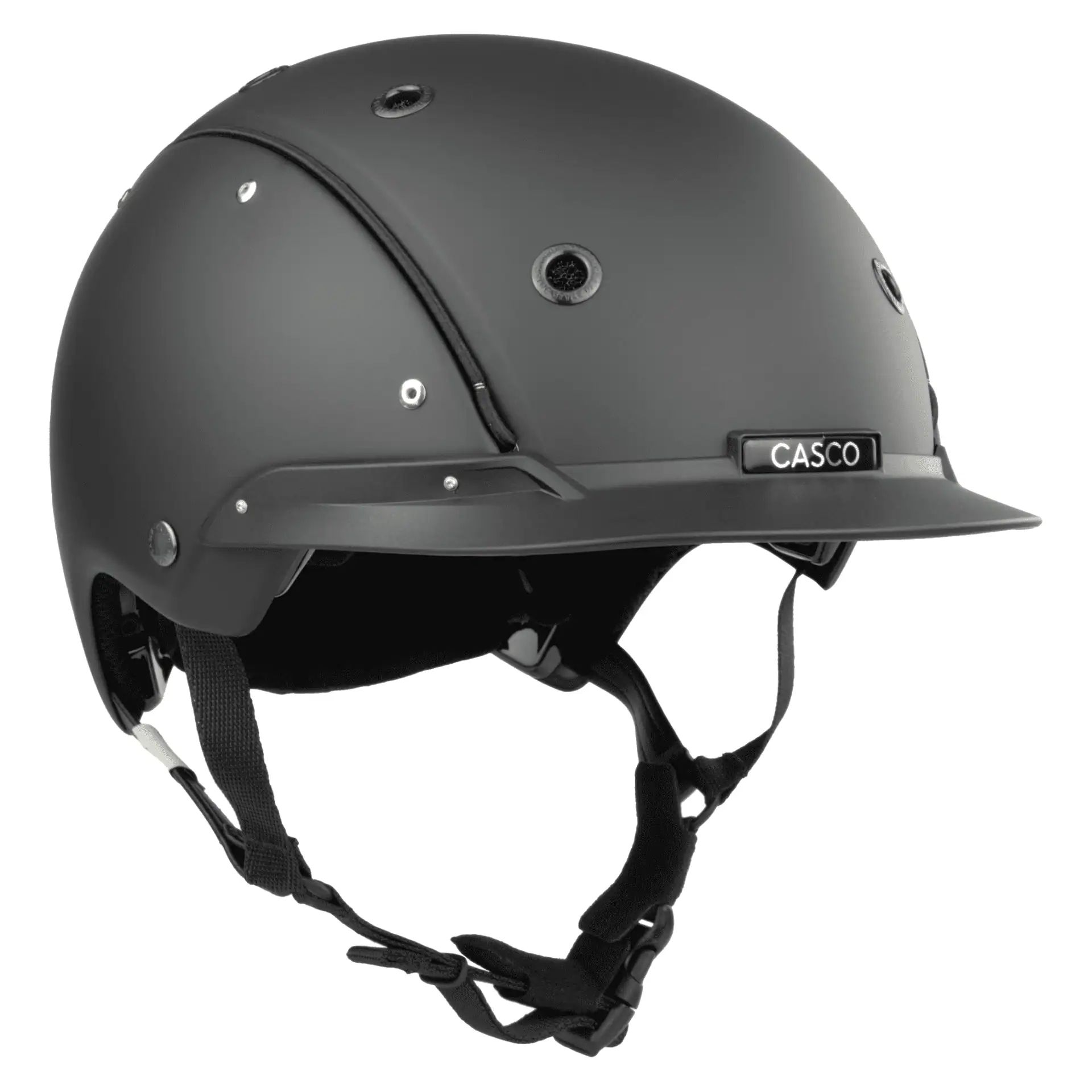 Casque d'équitation Casco Champ Precision avec boîte de rangement, prime noir, 56-58