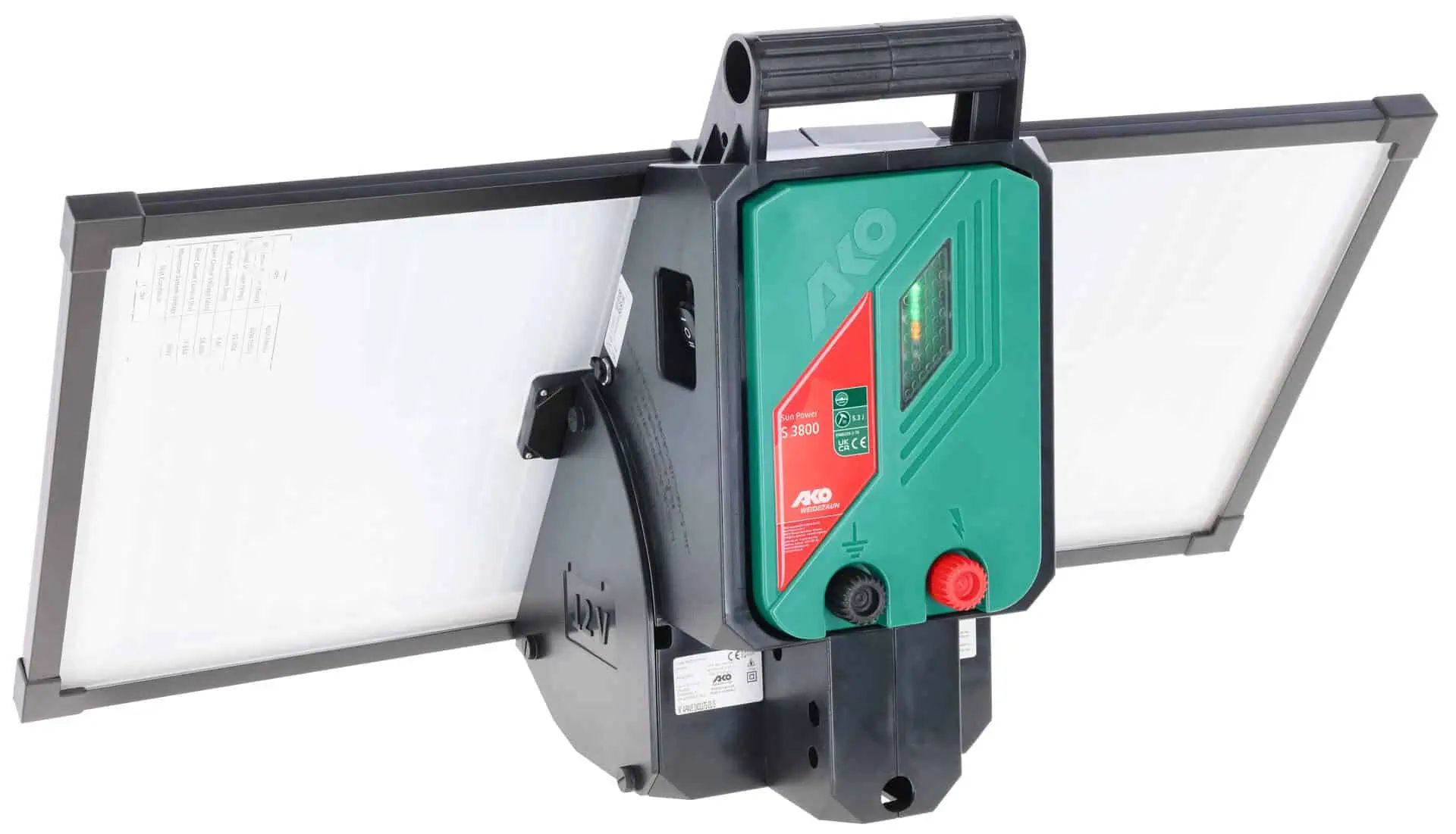 AKO Sun Power S 3800 solar electric fence energiser, 3.8 joule