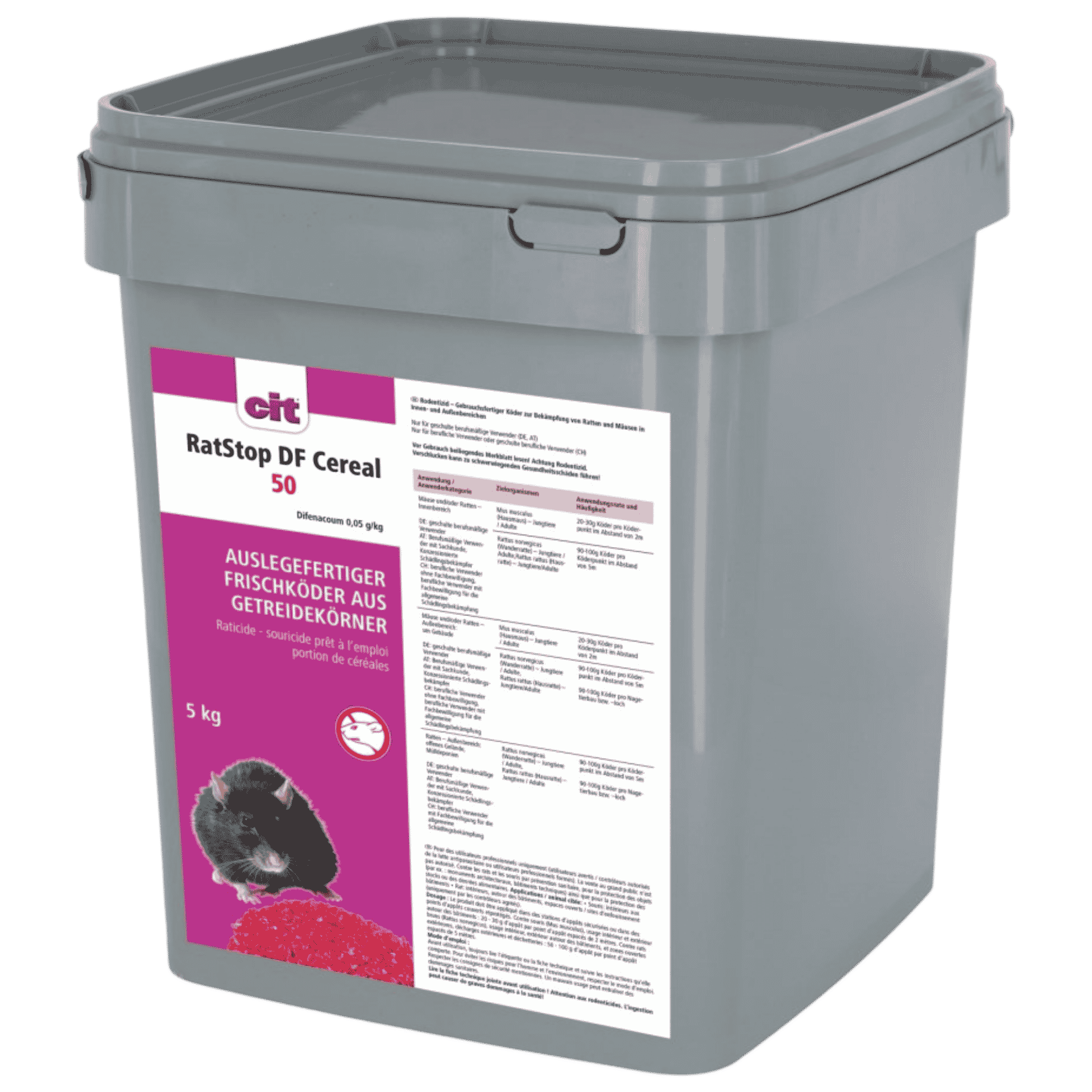 Cit RatStop DF Cereal 50 Rattenköder / Mäuseköder 5 kg
