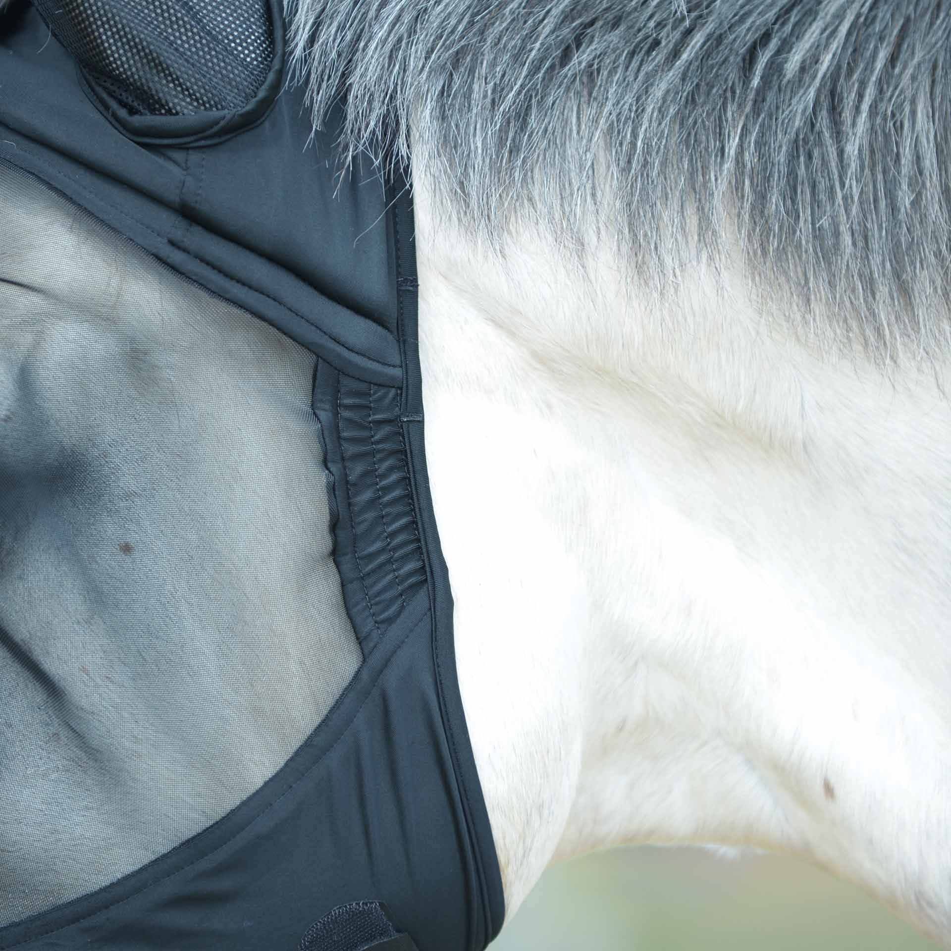 Masque anti-mouches BUSSE FLY BUCKLER GAP II, yeux et oreilles, Shetty noir