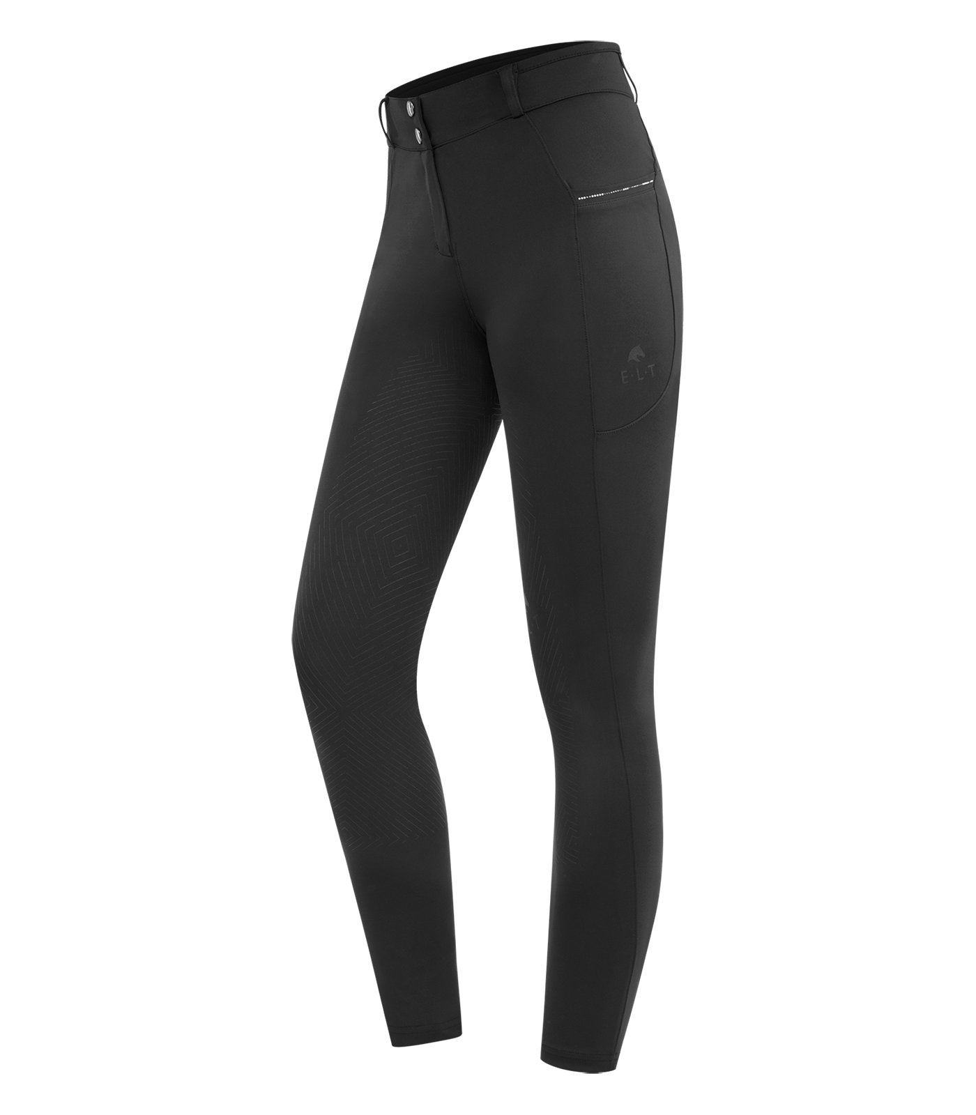ELT Reithose Romy Glam Damen, Hochbund und Vollbesatz, schwarz