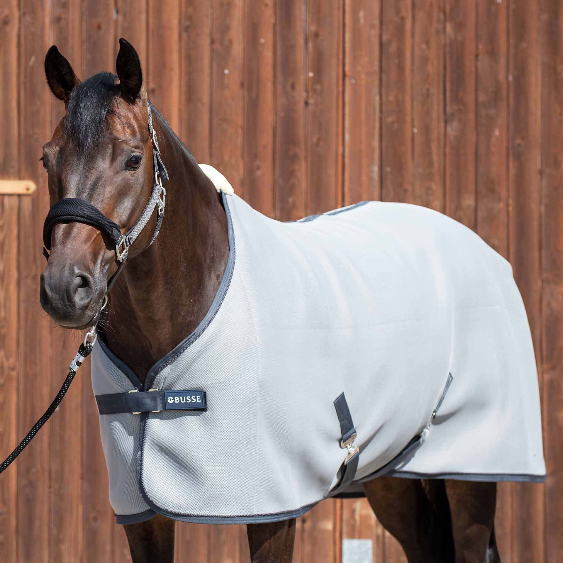 Couverture séchante BUSSE 3D AIR, séchage rapide pour chevaux, 115 cm gris