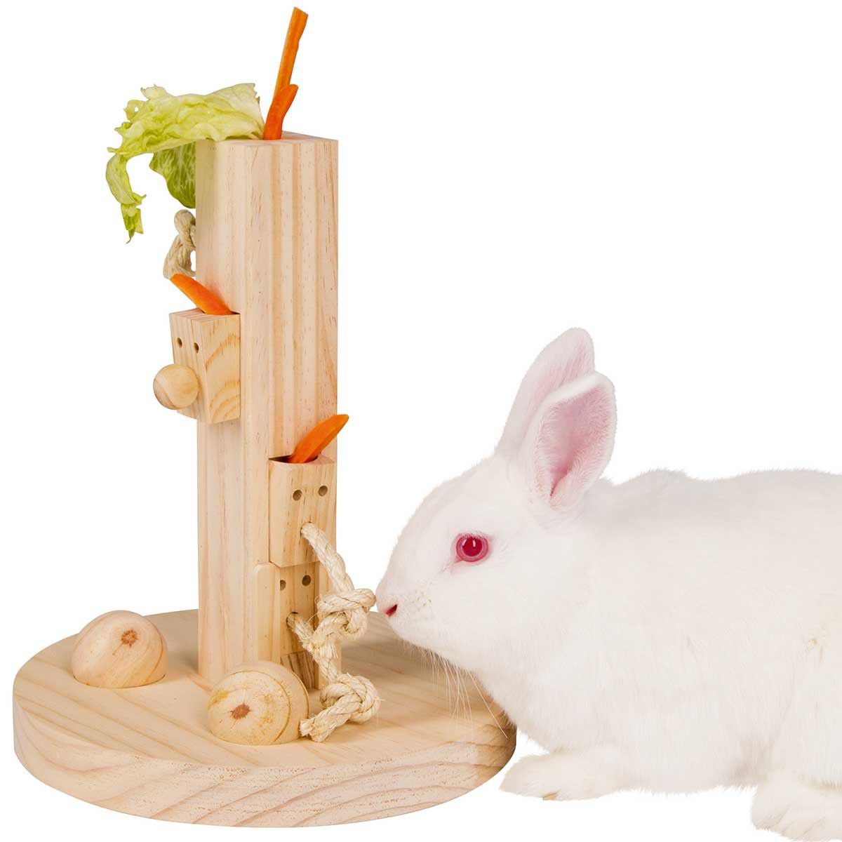 Kerbl Denk- und Lernspielzeug Nager Feedtree, 25x25x30 cm, im Einsatz