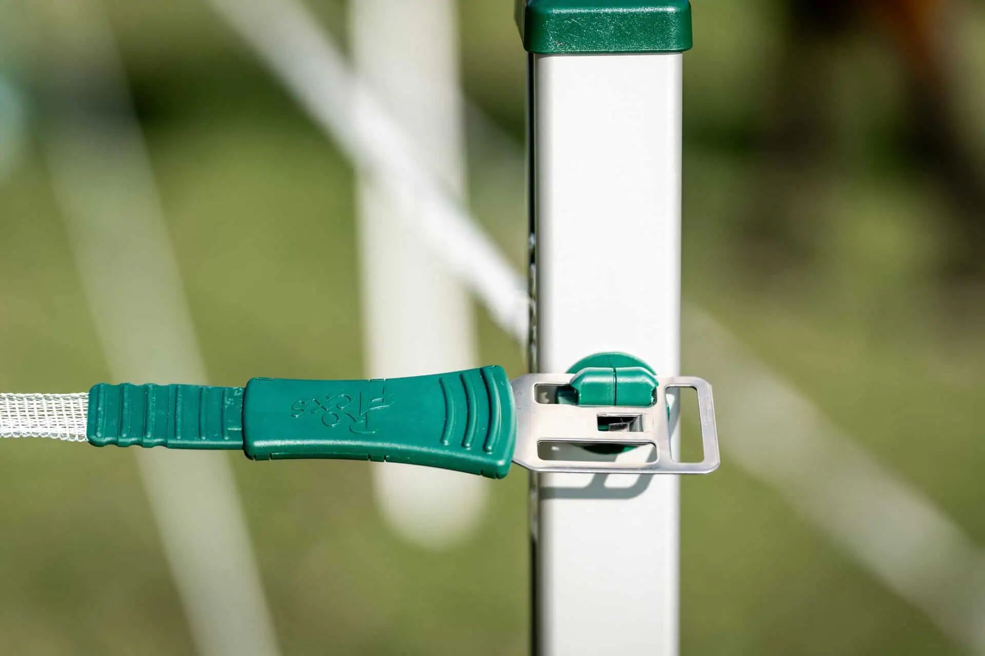 RoFlexs Zaunsystem Premium 145 Set, mobiler Weidezaun für Pferde, Detailansicht, Griff