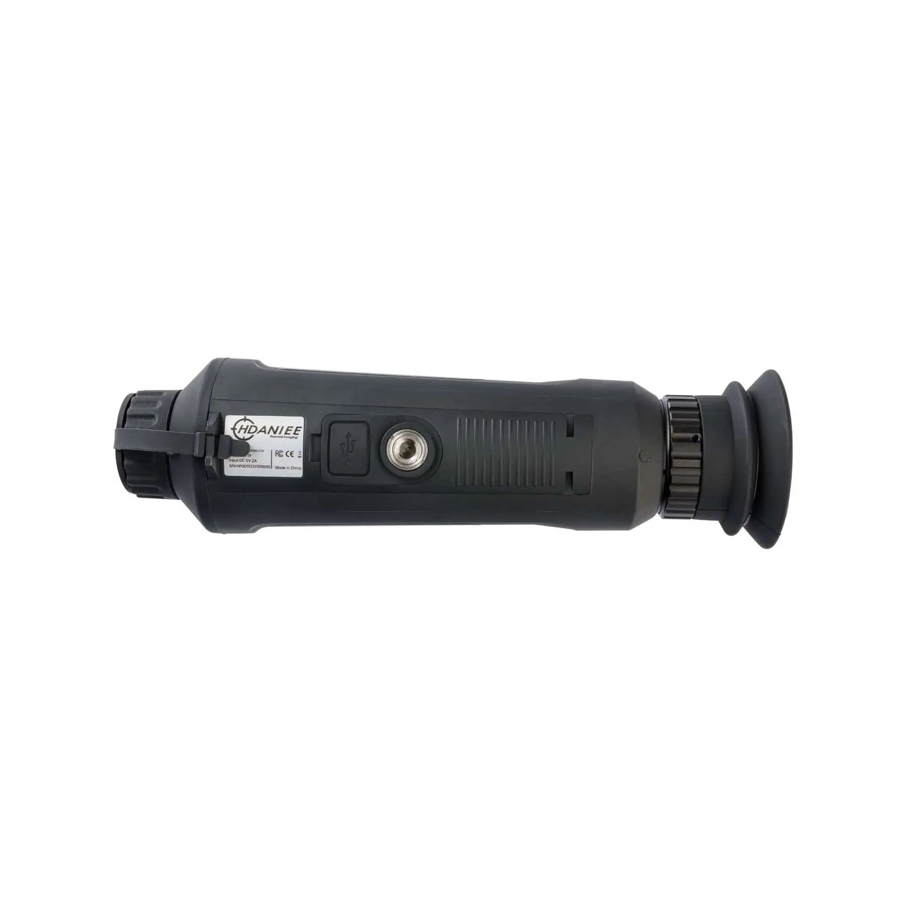HDANIEE CE-25 monokuláris hőkamera, 25 mm-es objektív, oldalnézet