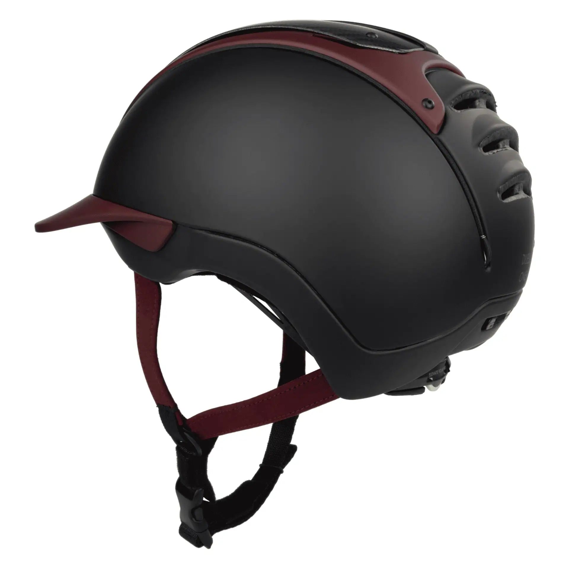 Casque d'équitation Casco Duell One Precision, design carbone, Carbon Burgundy M