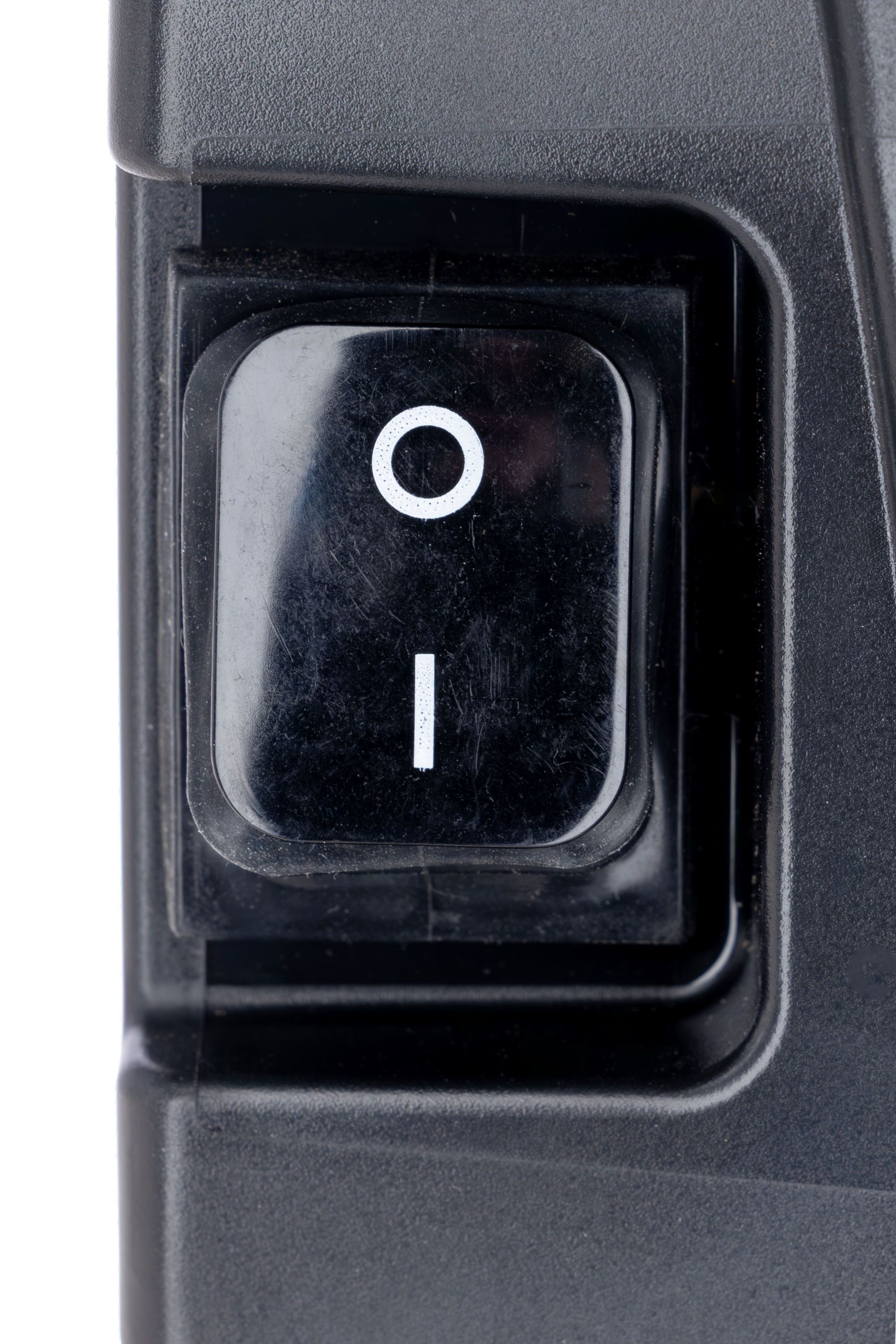 on/off switch, power switch, toggle switch, black switch, rectangular button