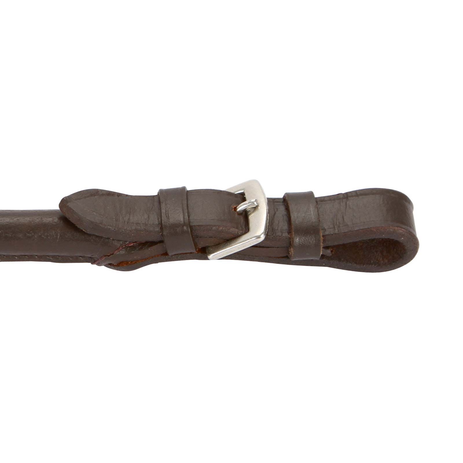 Kerbl Sangle de maintien en cuir avec boucle, courroie de selle 30 cm, détail, fermeture