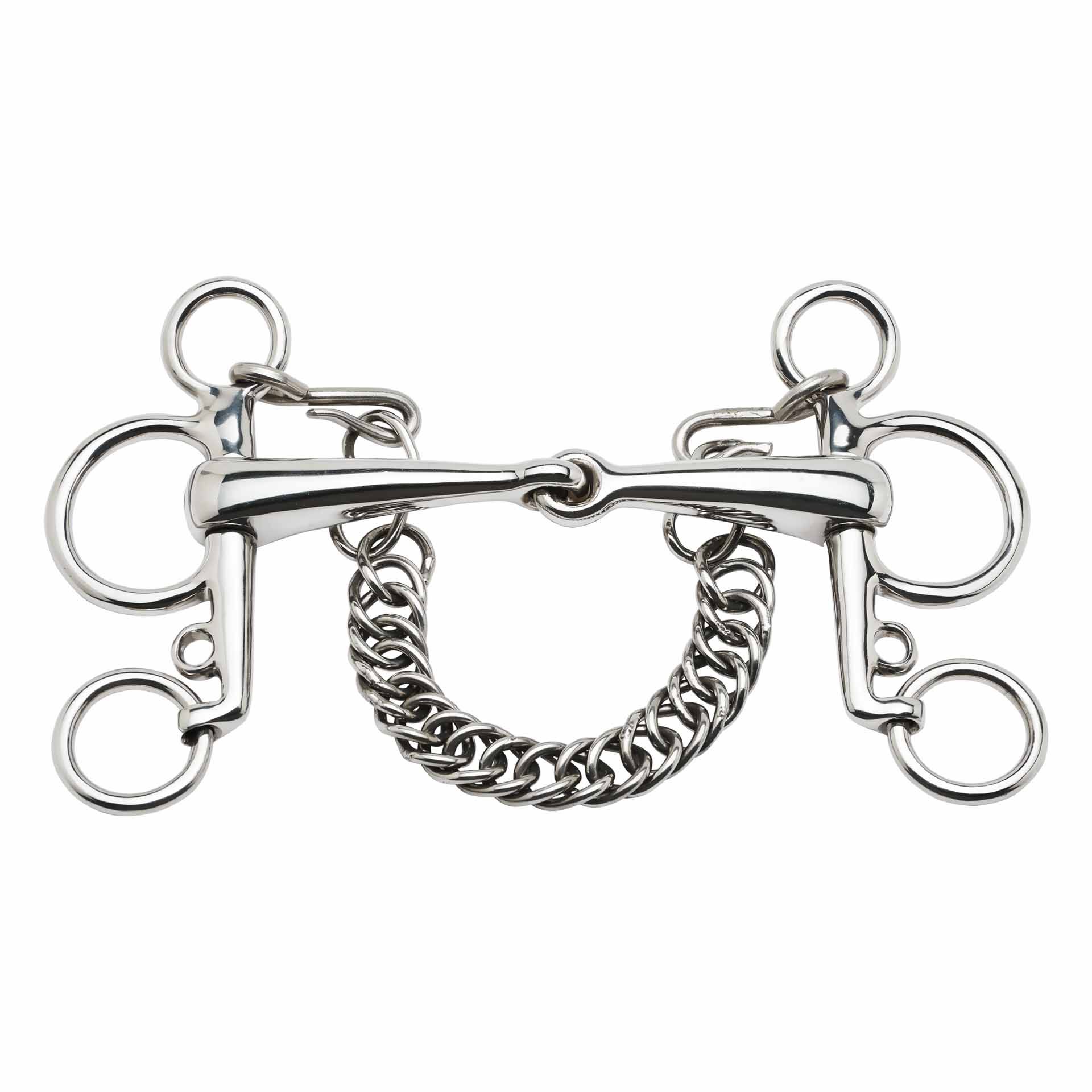 Mors Pelham BUSSE en acier inoxydable, 16 mm, mailles courtes