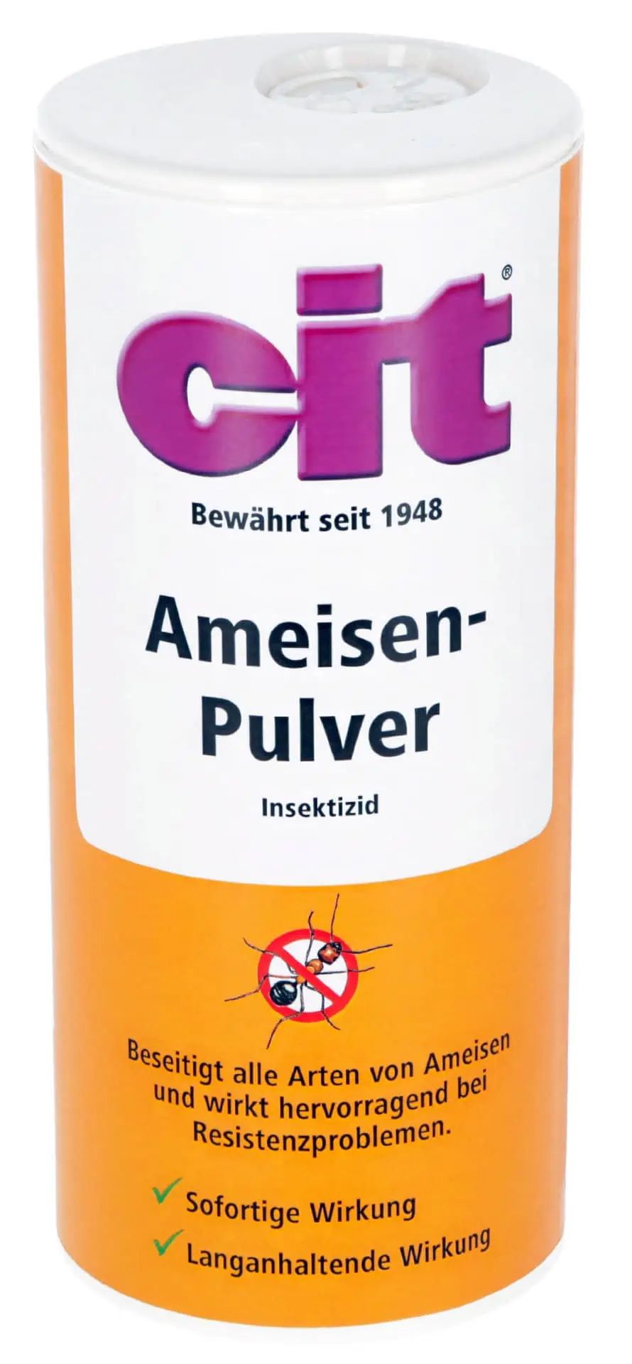 CIT Ant Powder, Odourless Formulation Against Ants, Woodlice & Silverfish, 600 g, packaging